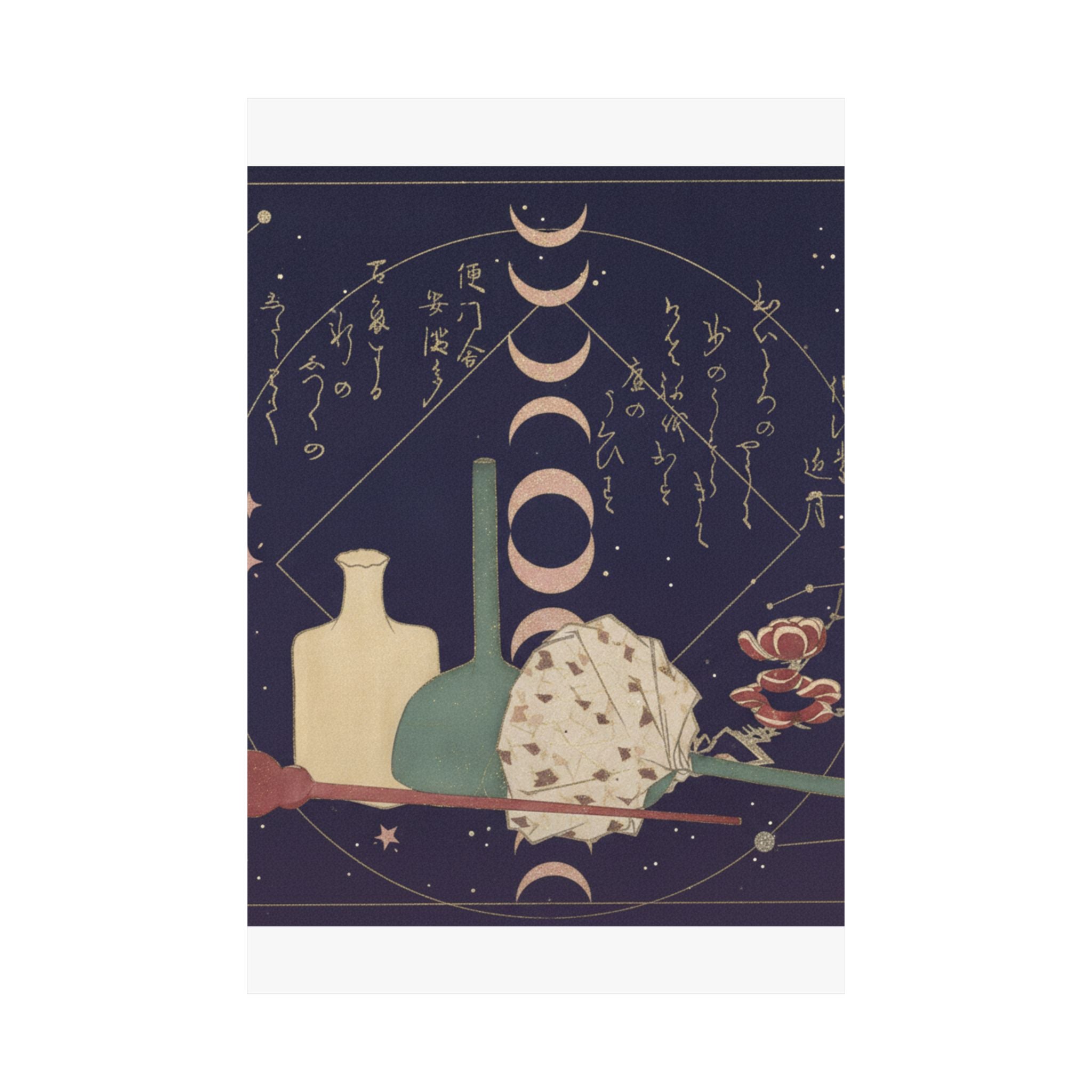 Celestial — Glass-Wares With Plum Blossoms — Matte Poster