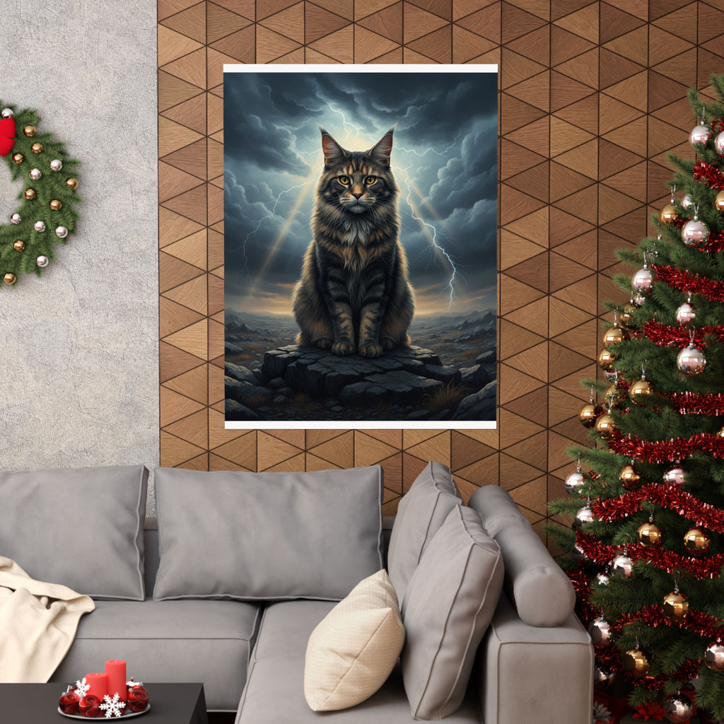 Dramatic Storm — Cat — Matte Poster