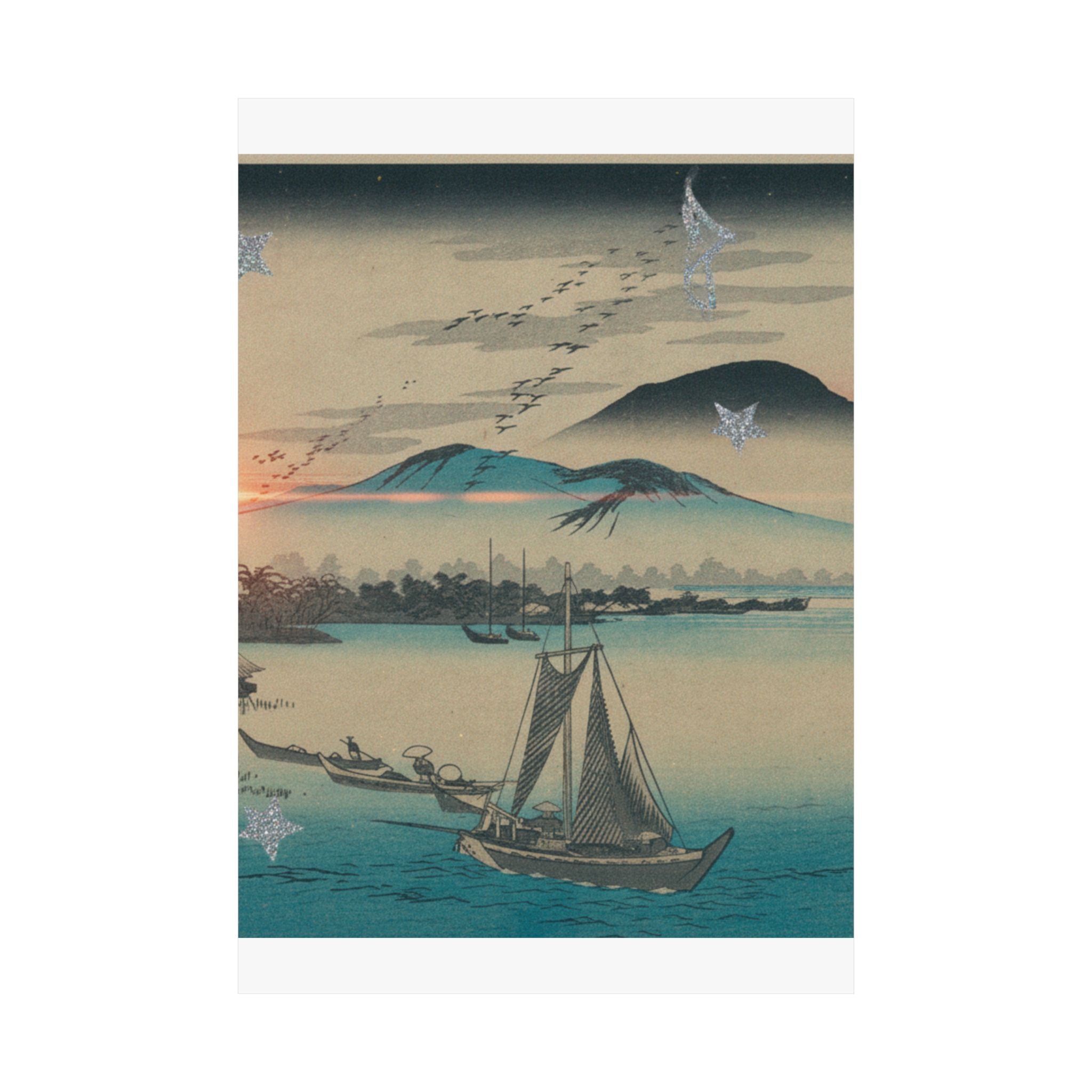 Cinematic — Geese Flying Down To Katada — Matte Poster