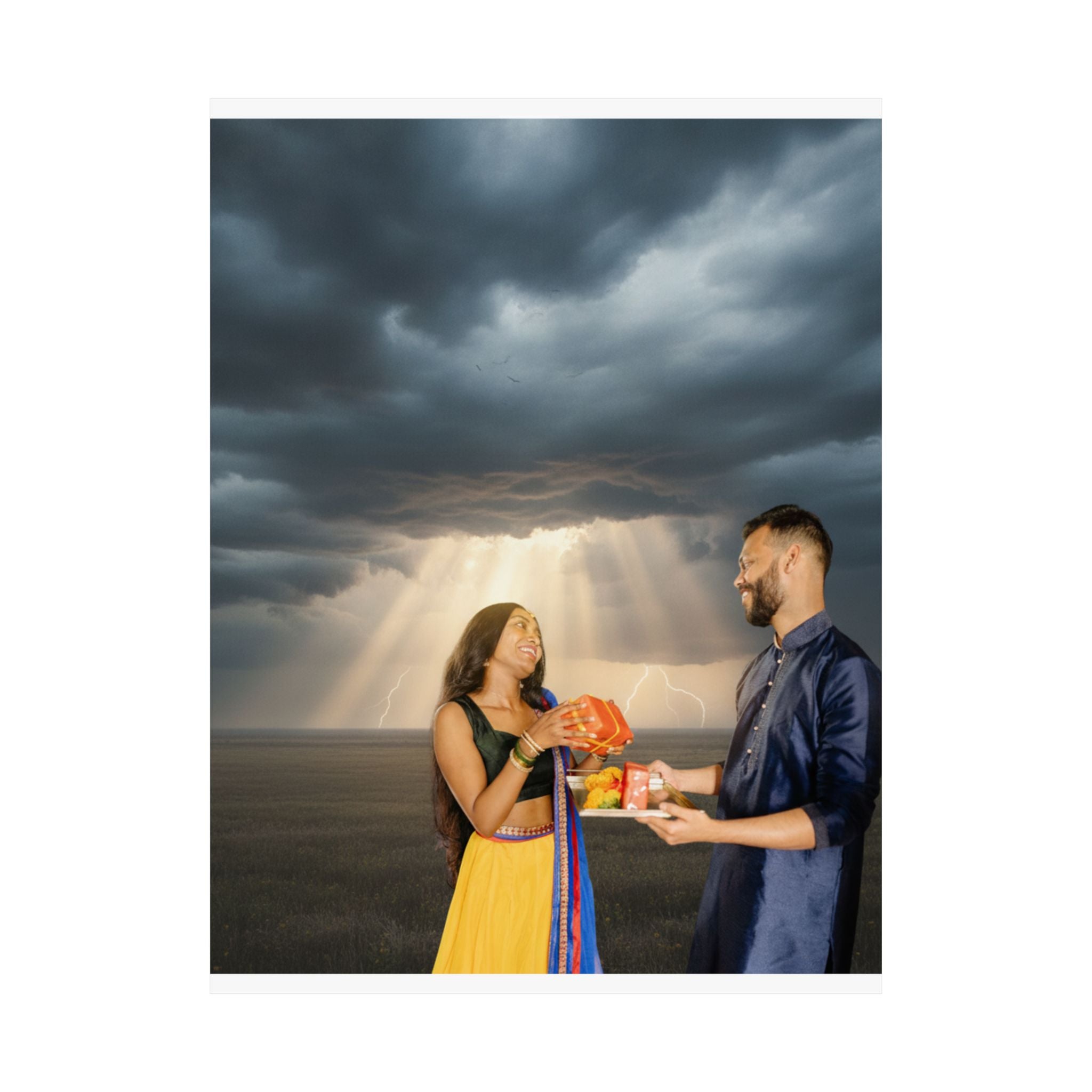 Dramatic Storm — Person — Matte Poster