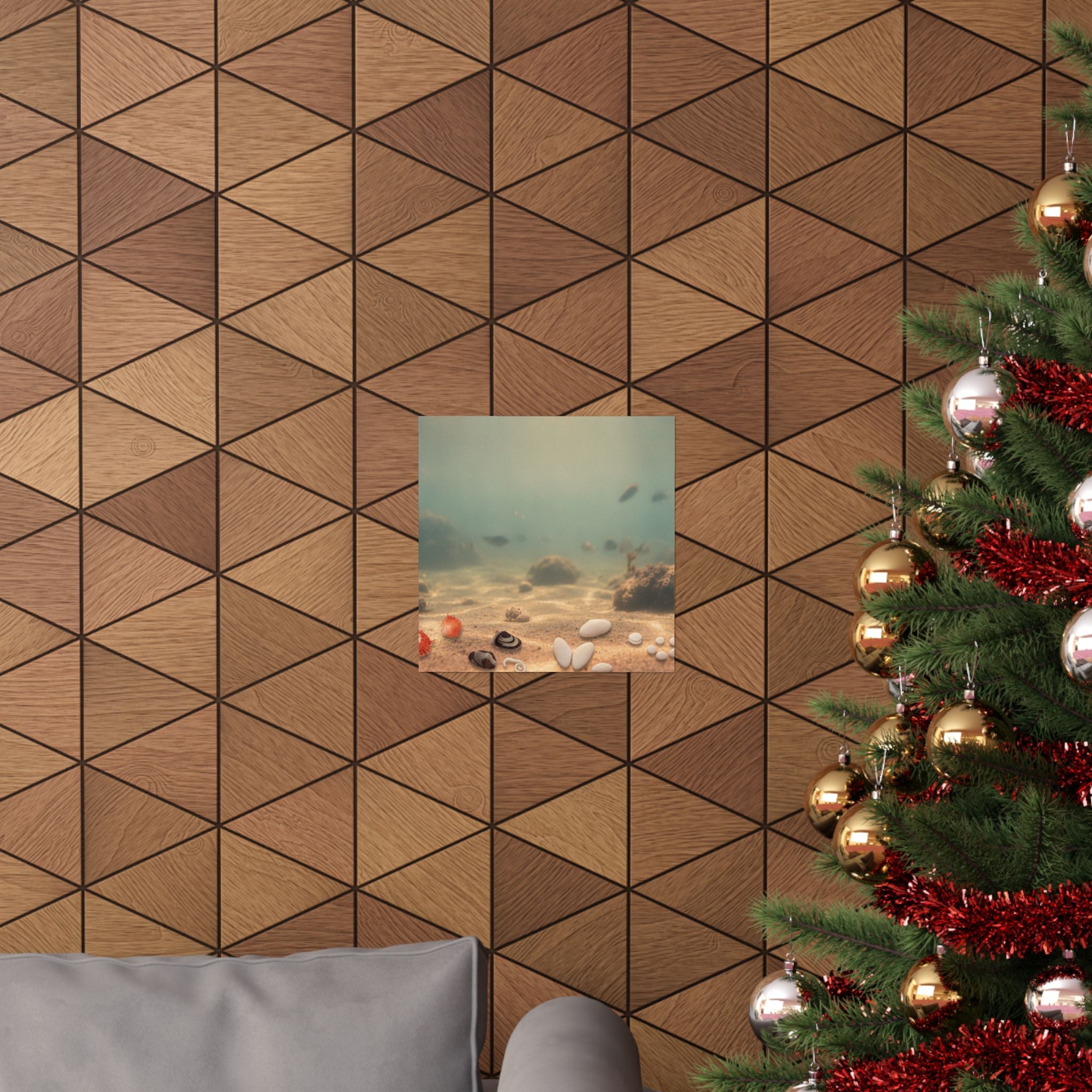 Scenic Nature — Shells Under Water — Matte Poster