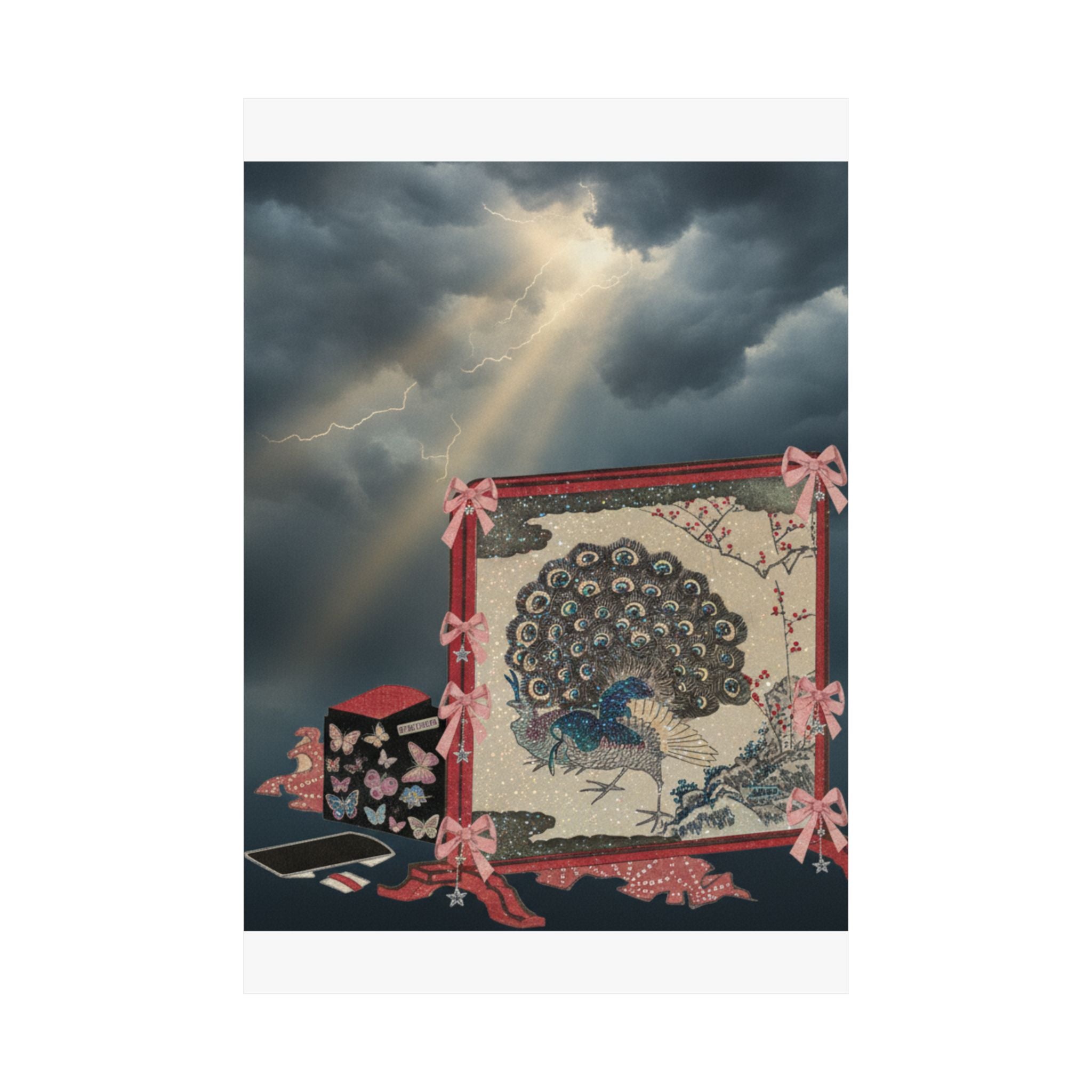 Dramatic Storm — Screen And Lady'S Work-Box — Matte Poster