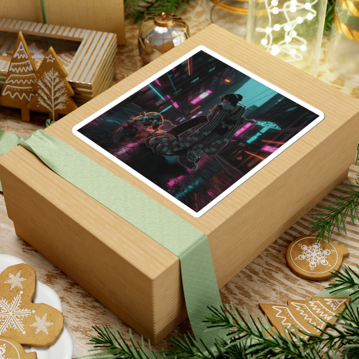 Fast Furious — New Year Greeting Card For "Rat" Year — Kiss-Cut Sticker
