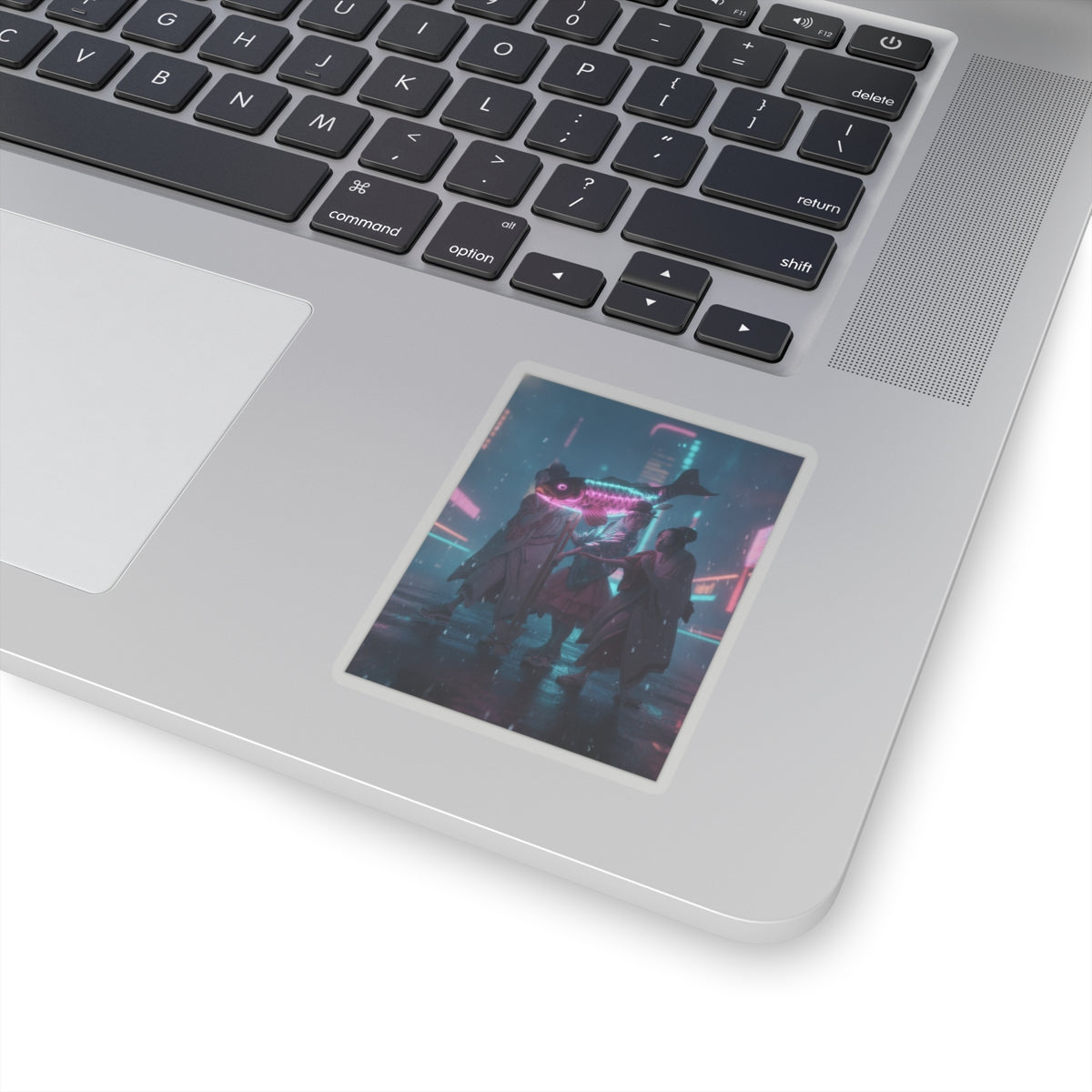 Neon Noir — Lantern Float — Kiss-Cut Sticker