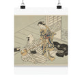 Ecommerce Main — Lady Interrupting Her Lover, Who Is Playing The Shamisen — Matte Poster