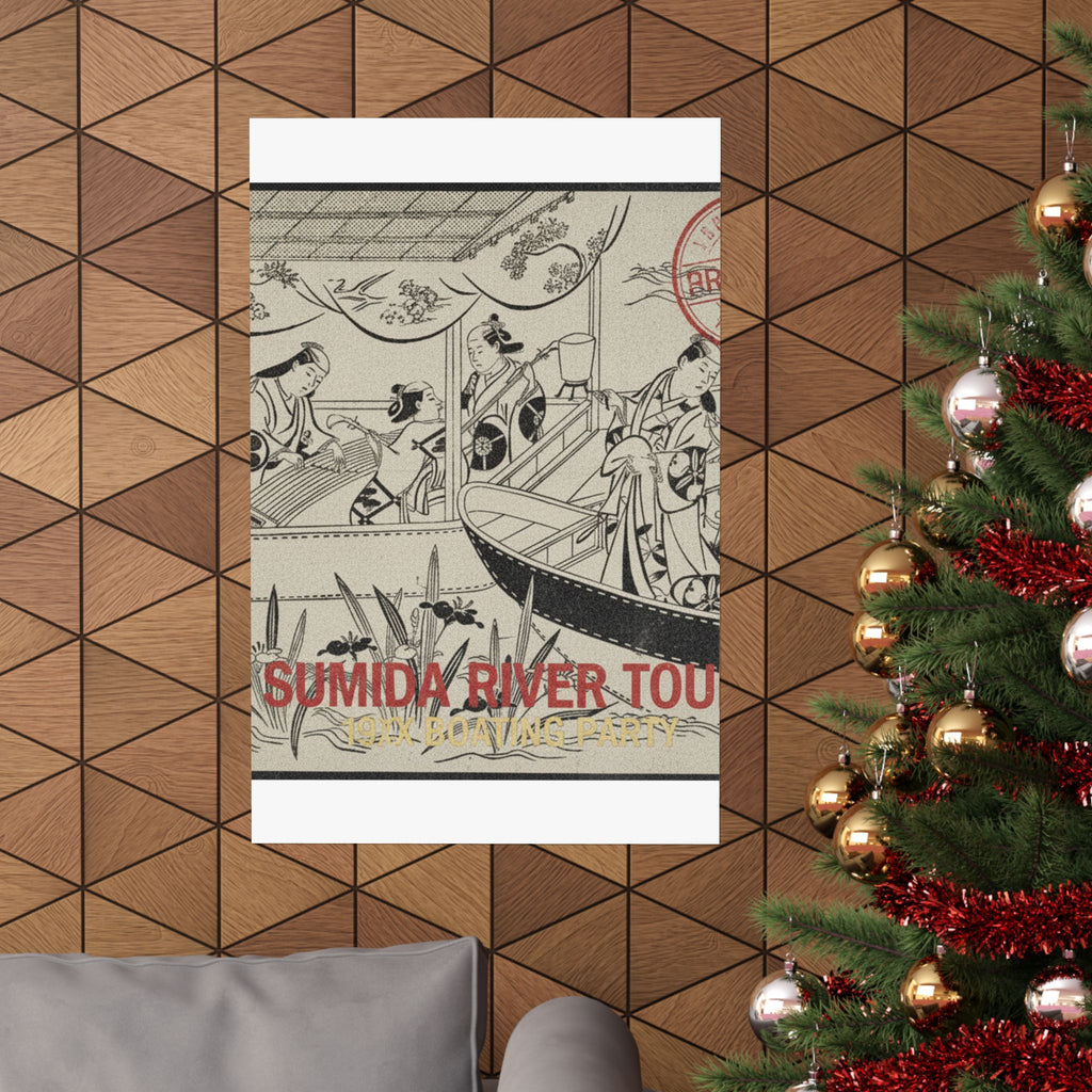 Vintage Bootleg — An Actor'S Boating Party On The Sumida River — Matte Poster