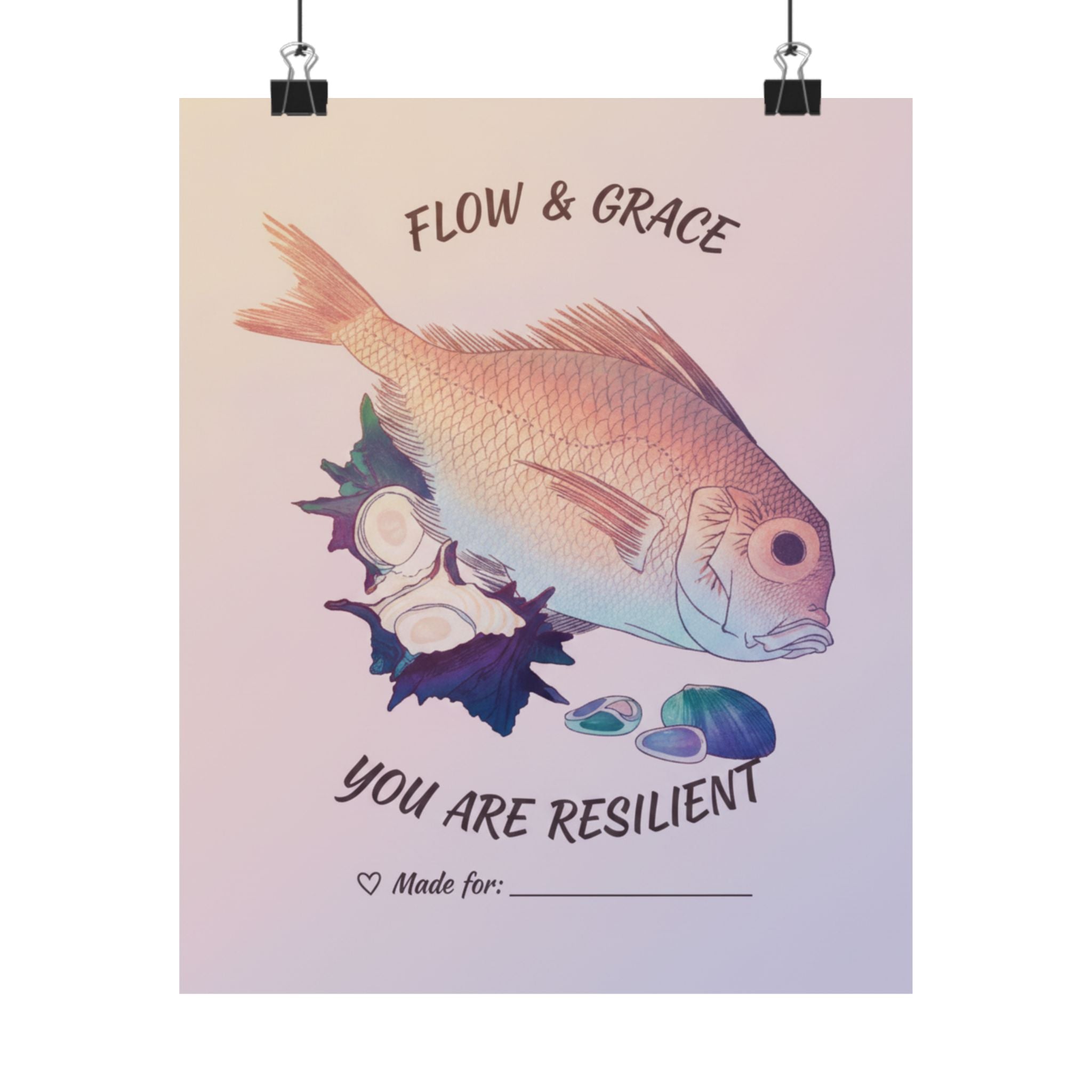 Affirmation — Tai Fish And Top-Shells — Matte Poster