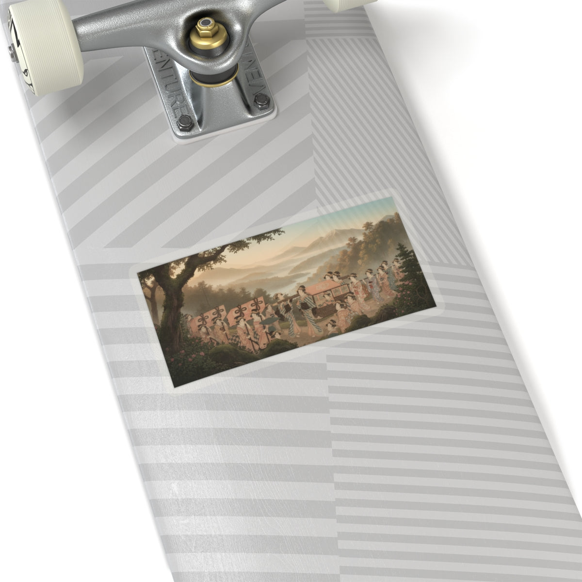 Scenic Nature — Promenade Of Famous Beauty Escorted By Many Female Attendants — Kiss-Cut Sticker