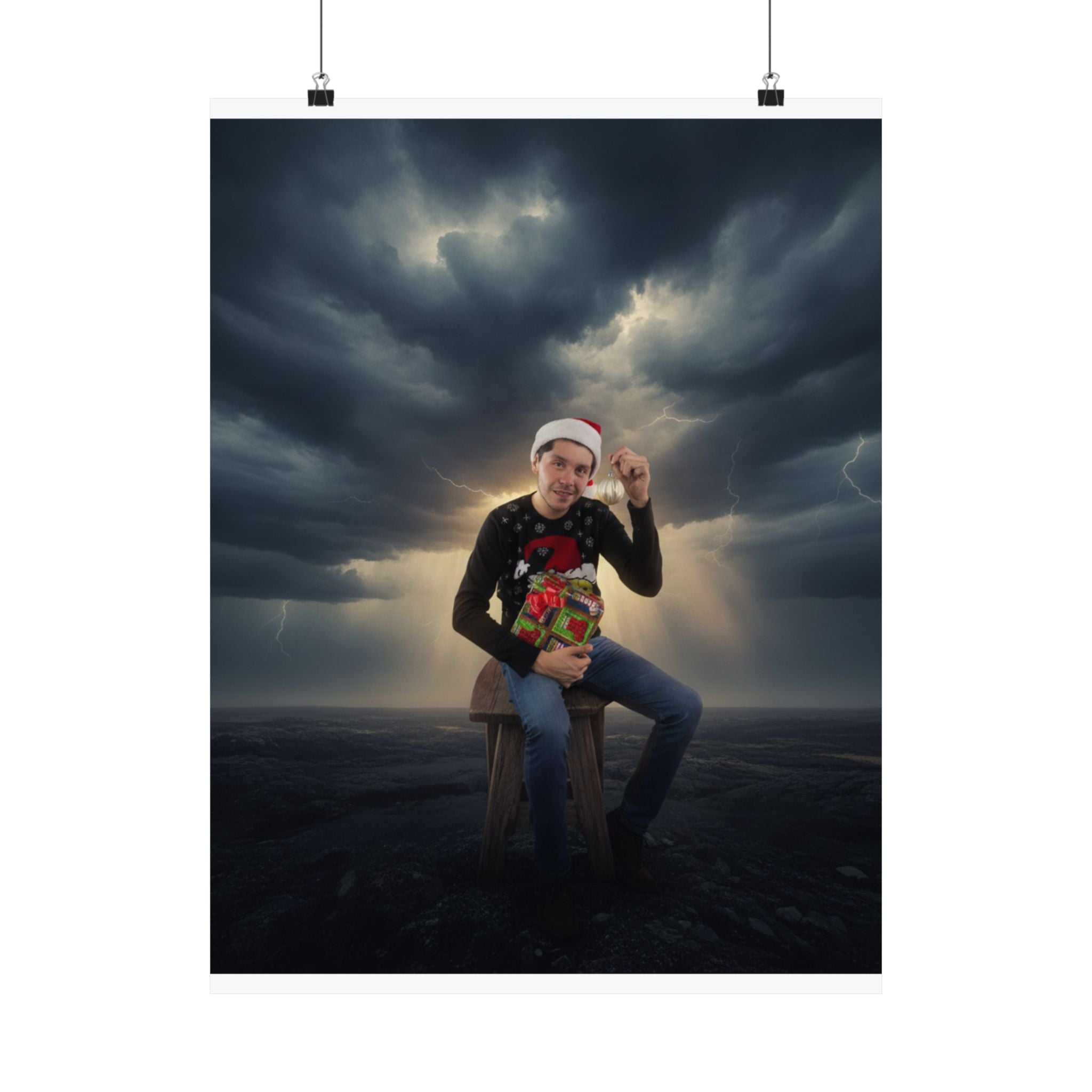 Dramatic Storm — Person — Matte Poster
