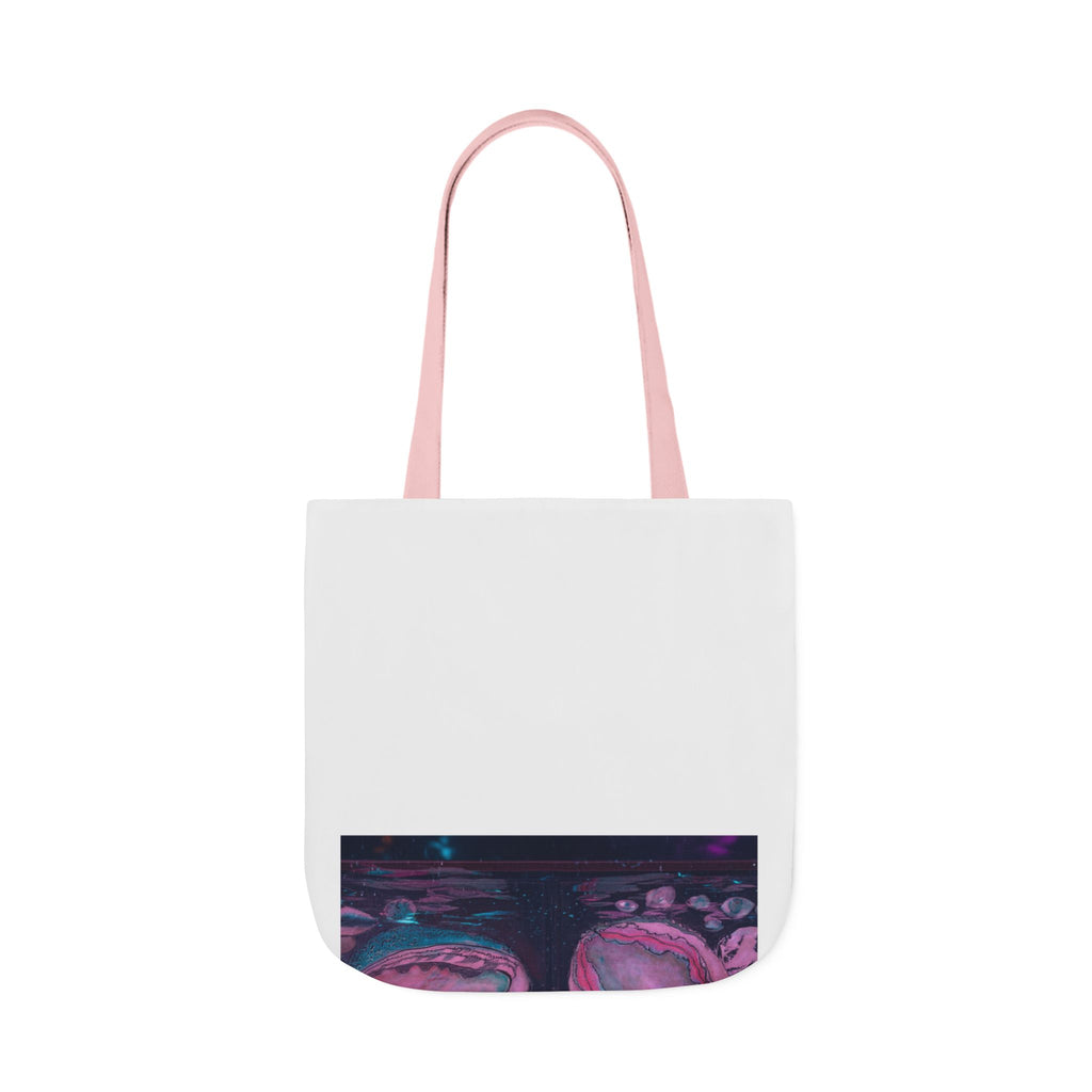 Neon Night Glow Agate Abstract Photo Canvas Tote Bag