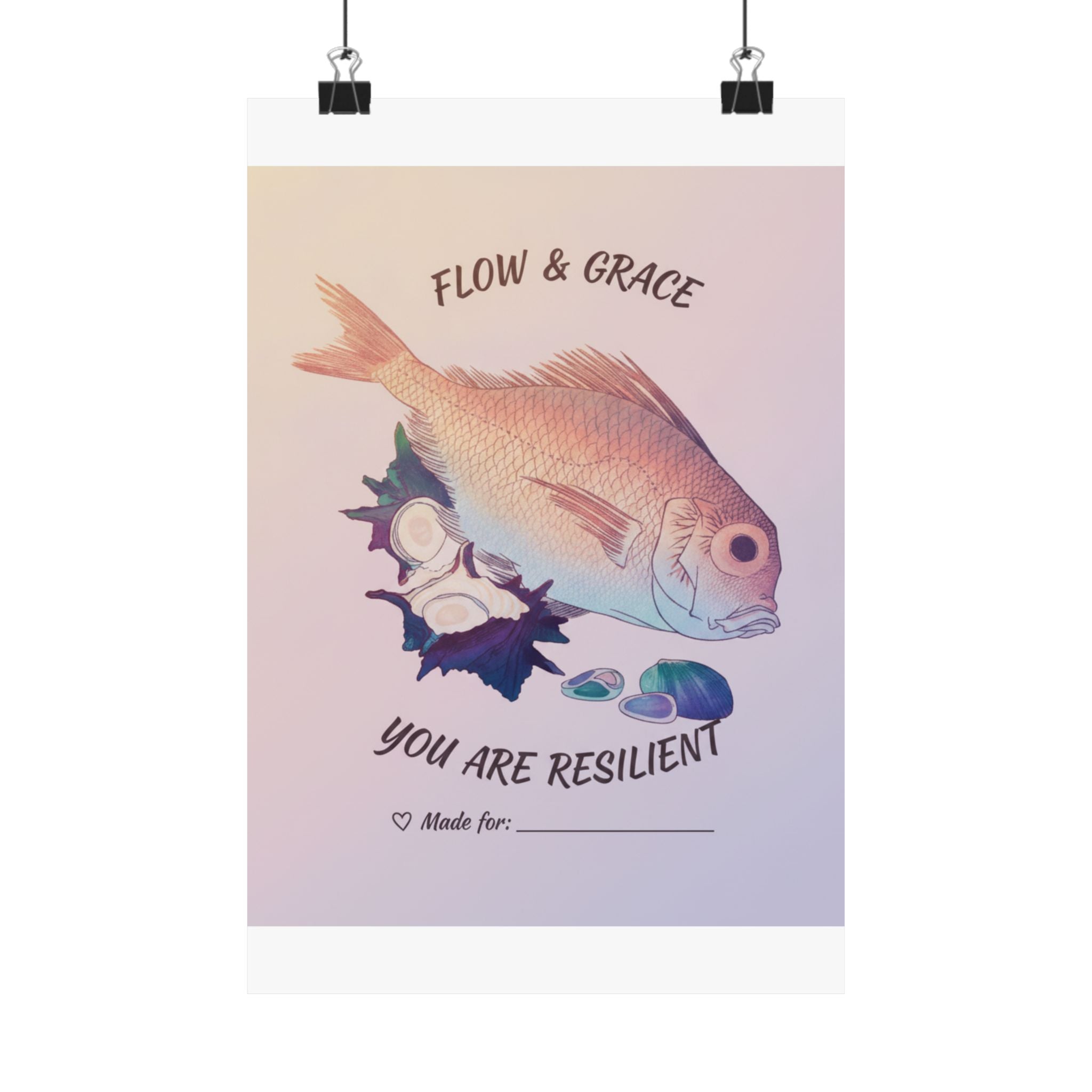 Affirmation — Tai Fish And Top-Shells — Matte Poster