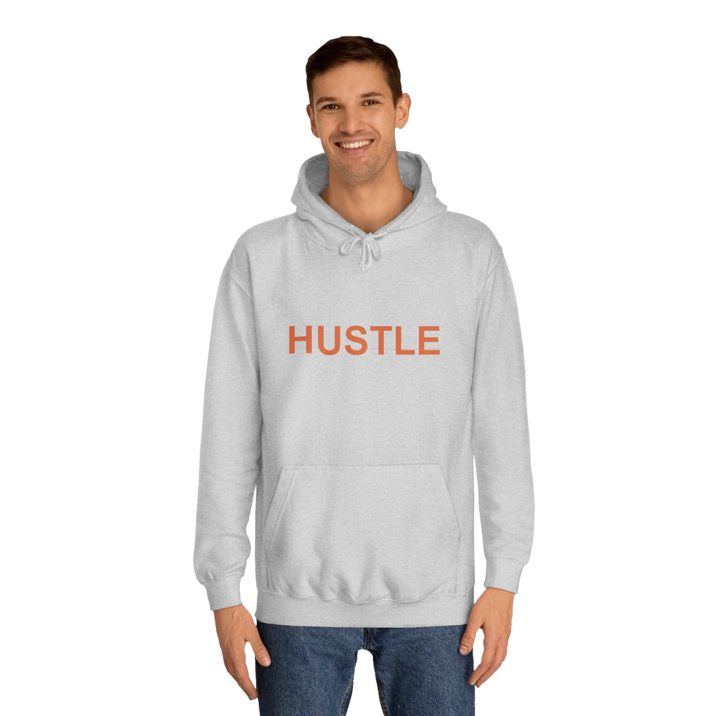 HUSTLE Bold Rust Lettering Pullover Hoodie