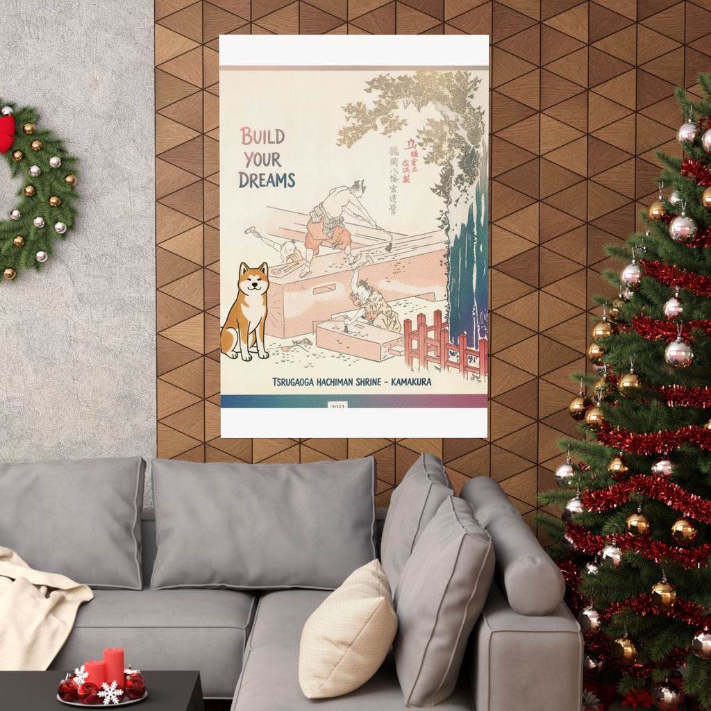 Affirmation — History Of Kamakura: Building Tsurugaoka Hachiman Shrine — Matte Poster