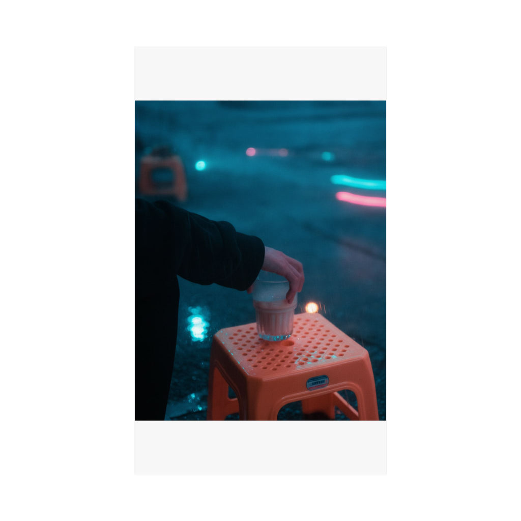 Neon Noir — Person — Matte Poster
