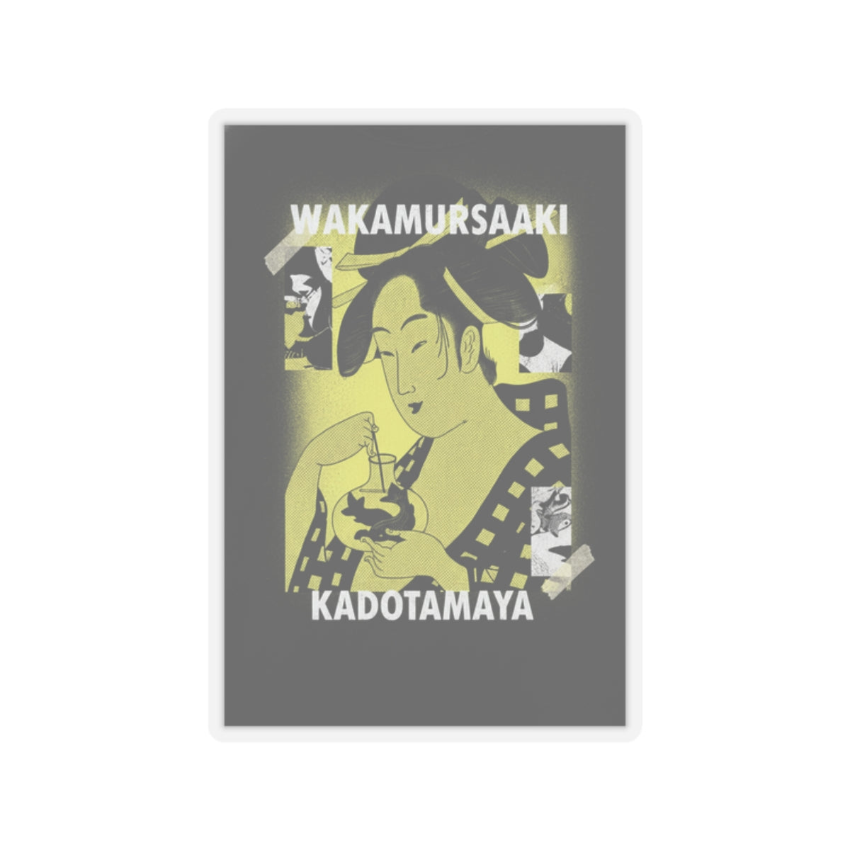 Streetwear Collage — Wakamurasaki Of The Kadotamaya — Kiss-Cut Sticker
