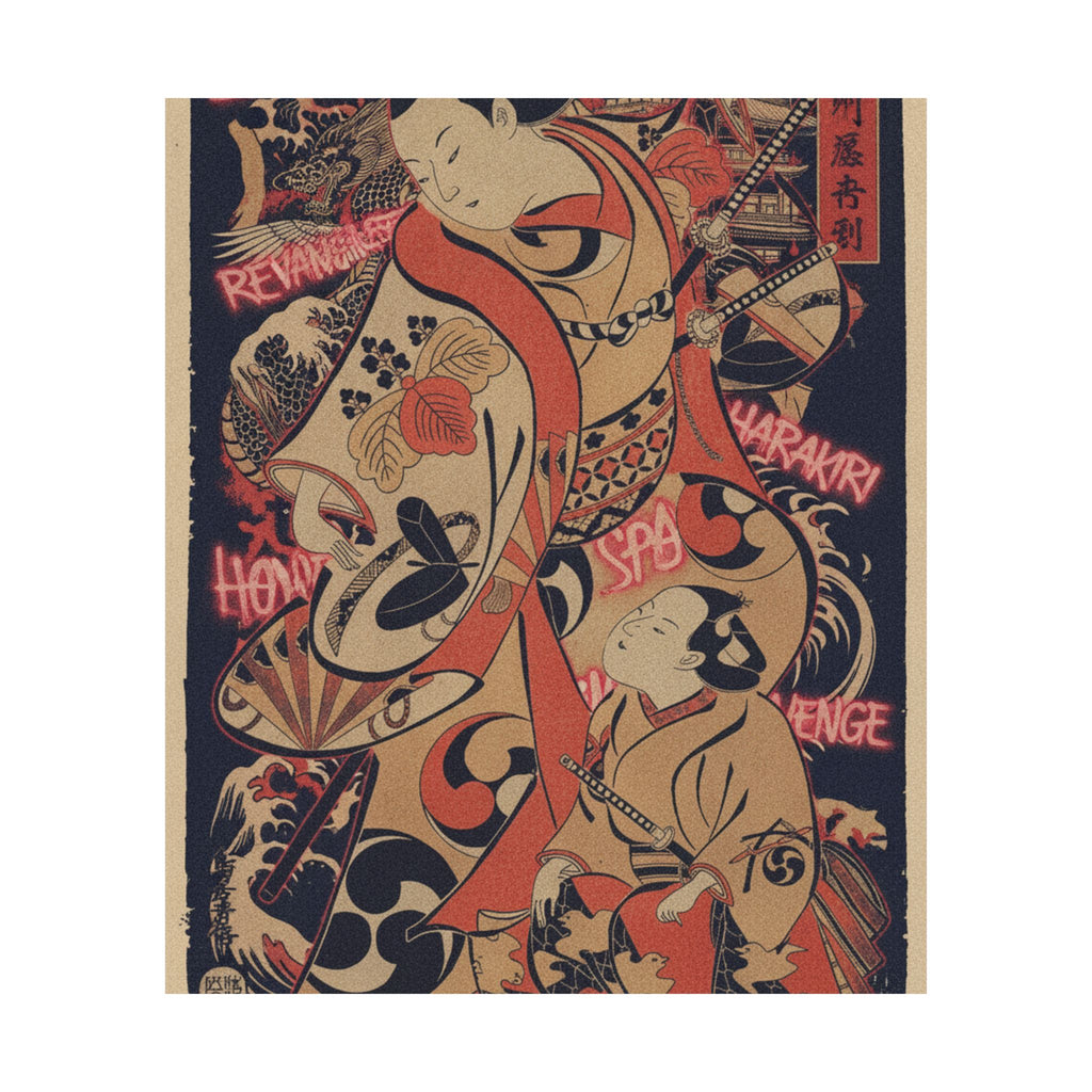 Japanese Street — The Actor Yoshizawa Ayame As A Samurai — Matte Poster