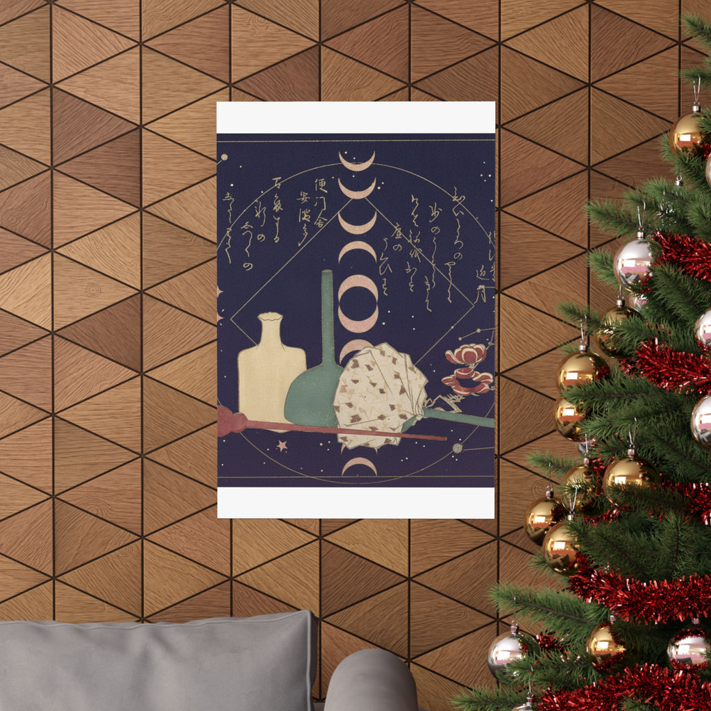 Celestial — Glass-Wares With Plum Blossoms — Matte Poster