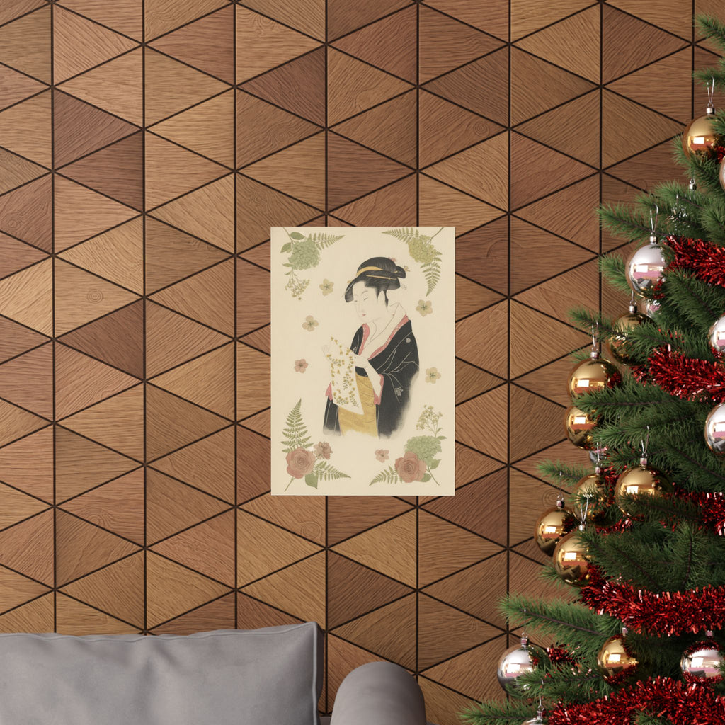 Botanical — The Lady Tomimoto Toyohina Reading A Letter — Matte Poster