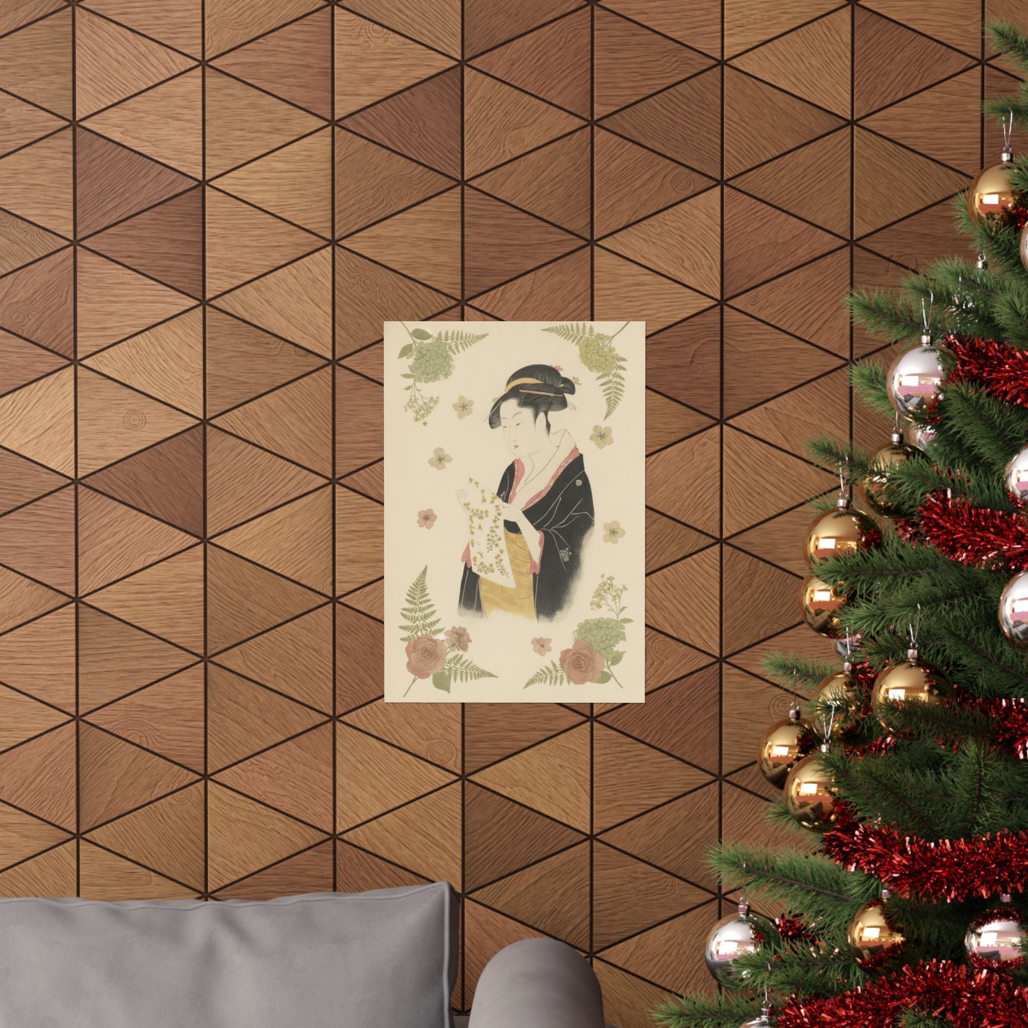 Botanical — The Lady Tomimoto Toyohina Reading A Letter — Matte Poster