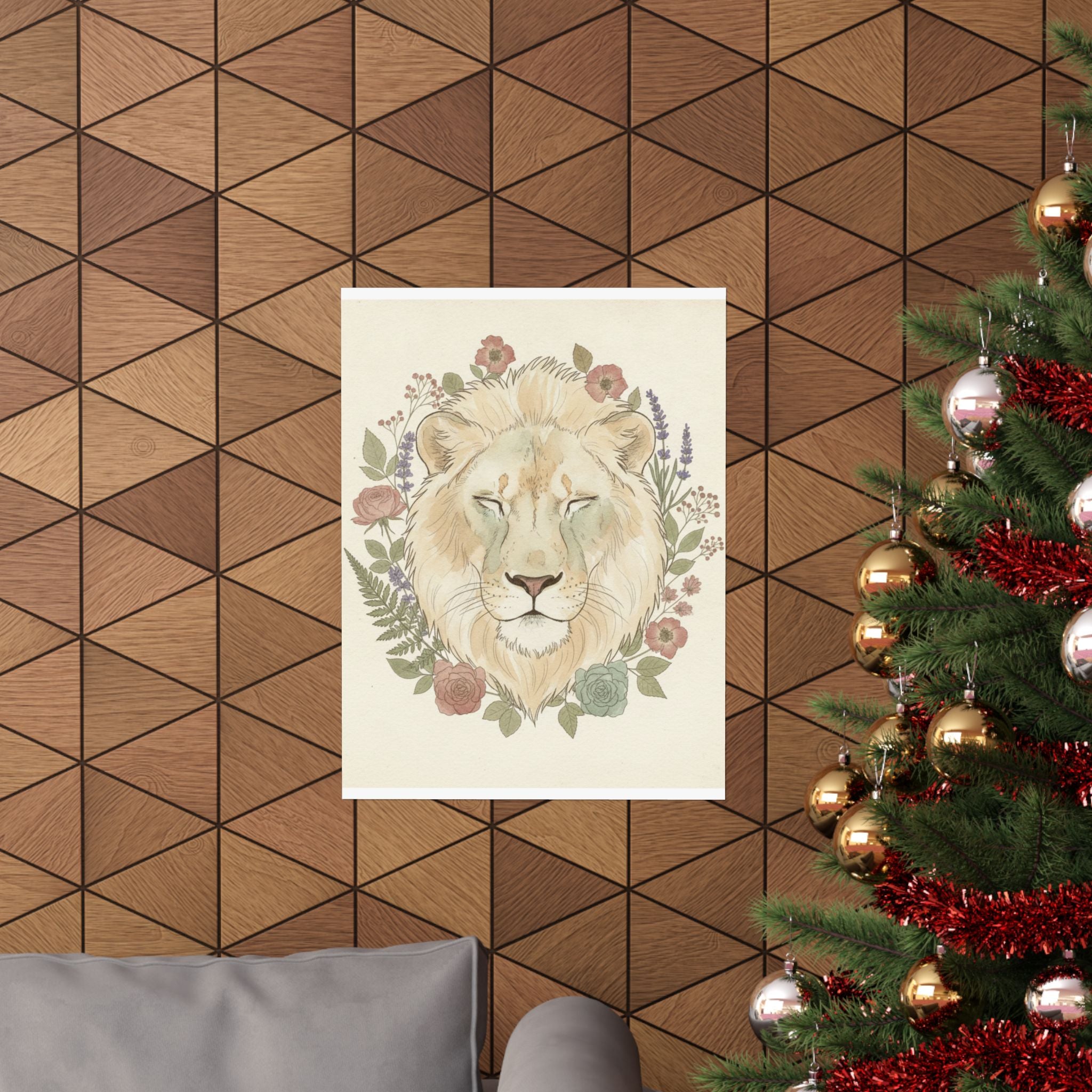 Botanical — Lion — Matte Poster
