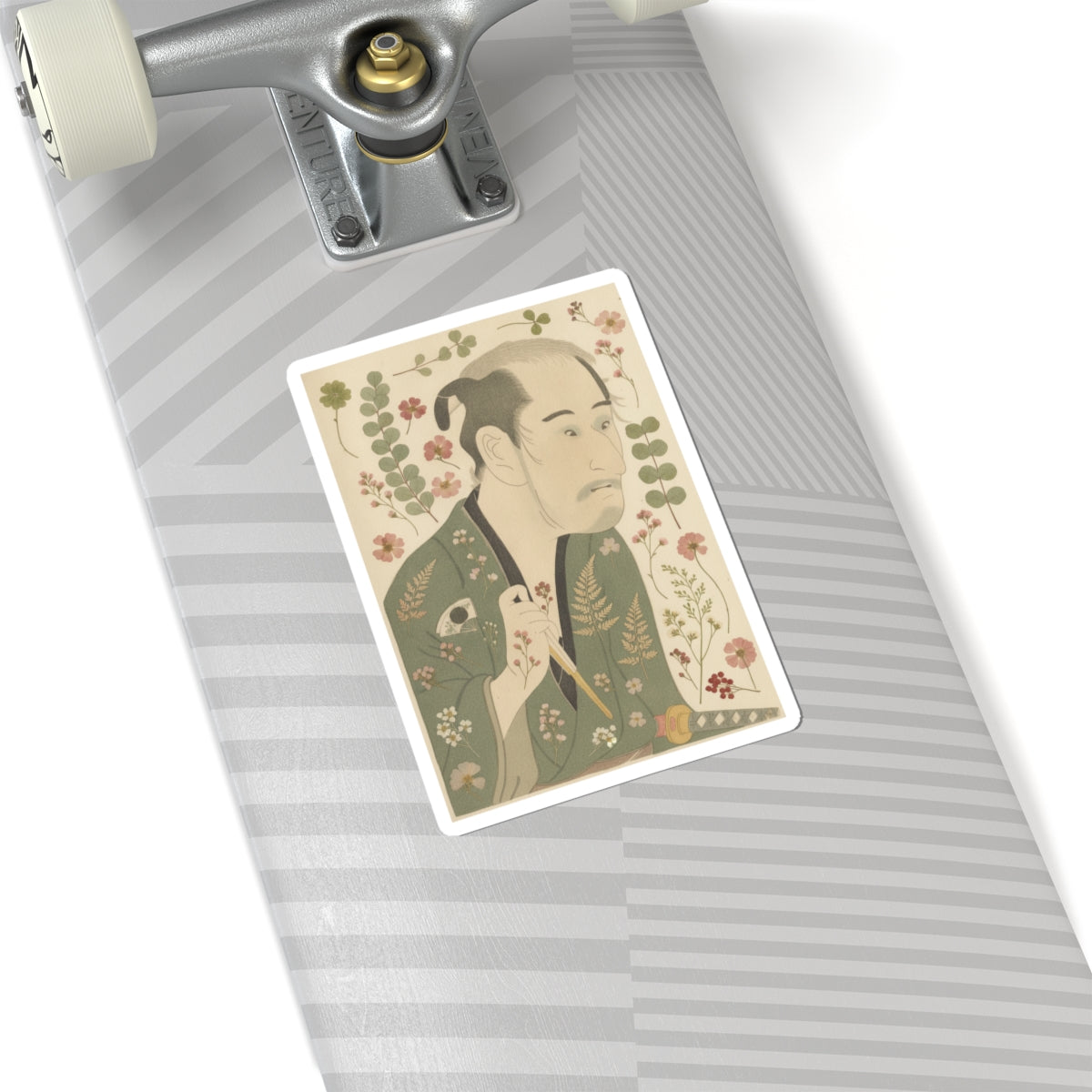 Botanical — The Actor Onoye Matsusuke As A Ronin — Kiss-Cut Sticker