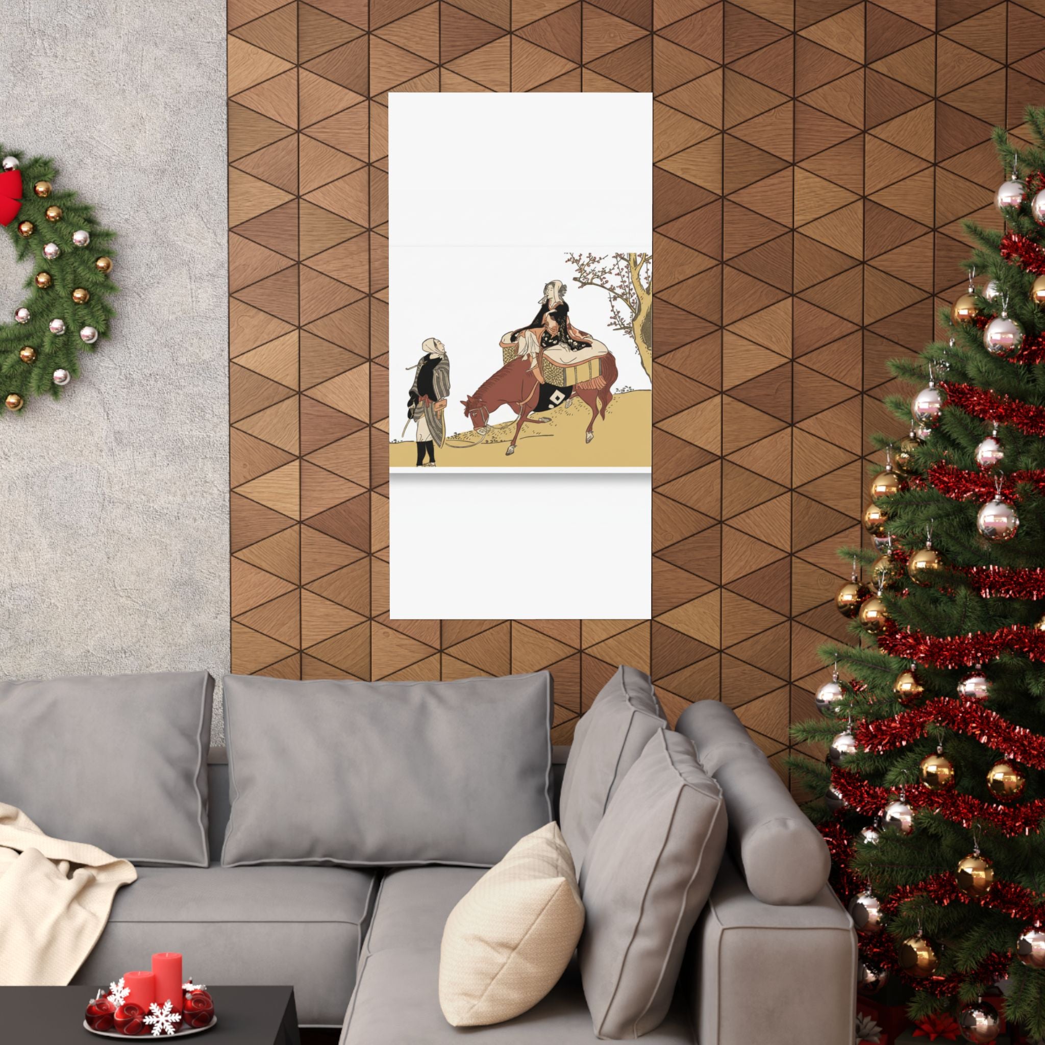 Ecommerce Main — Version Of Legend Of Michizane: Woman Riding Ox Which A Man Is Leading — Matte Poster