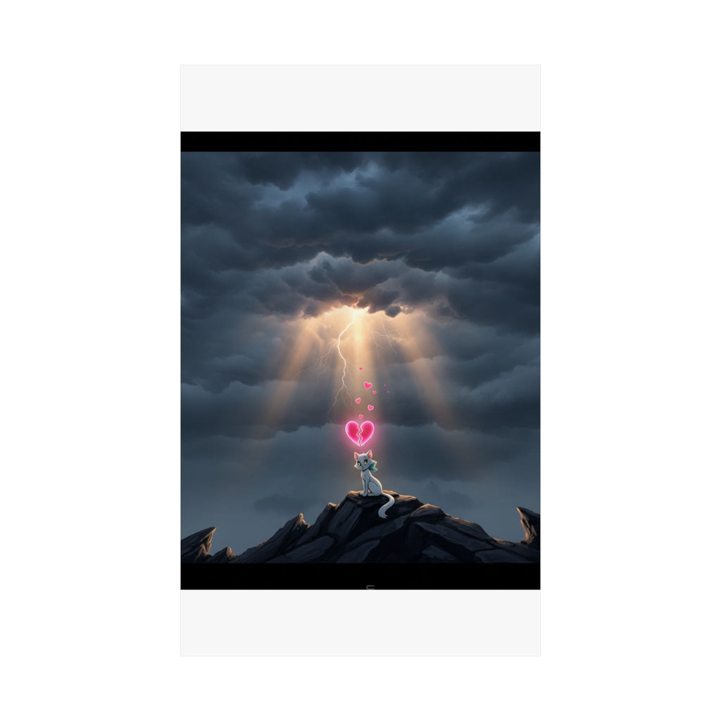 Dramatic Storm — Cat — Matte Poster