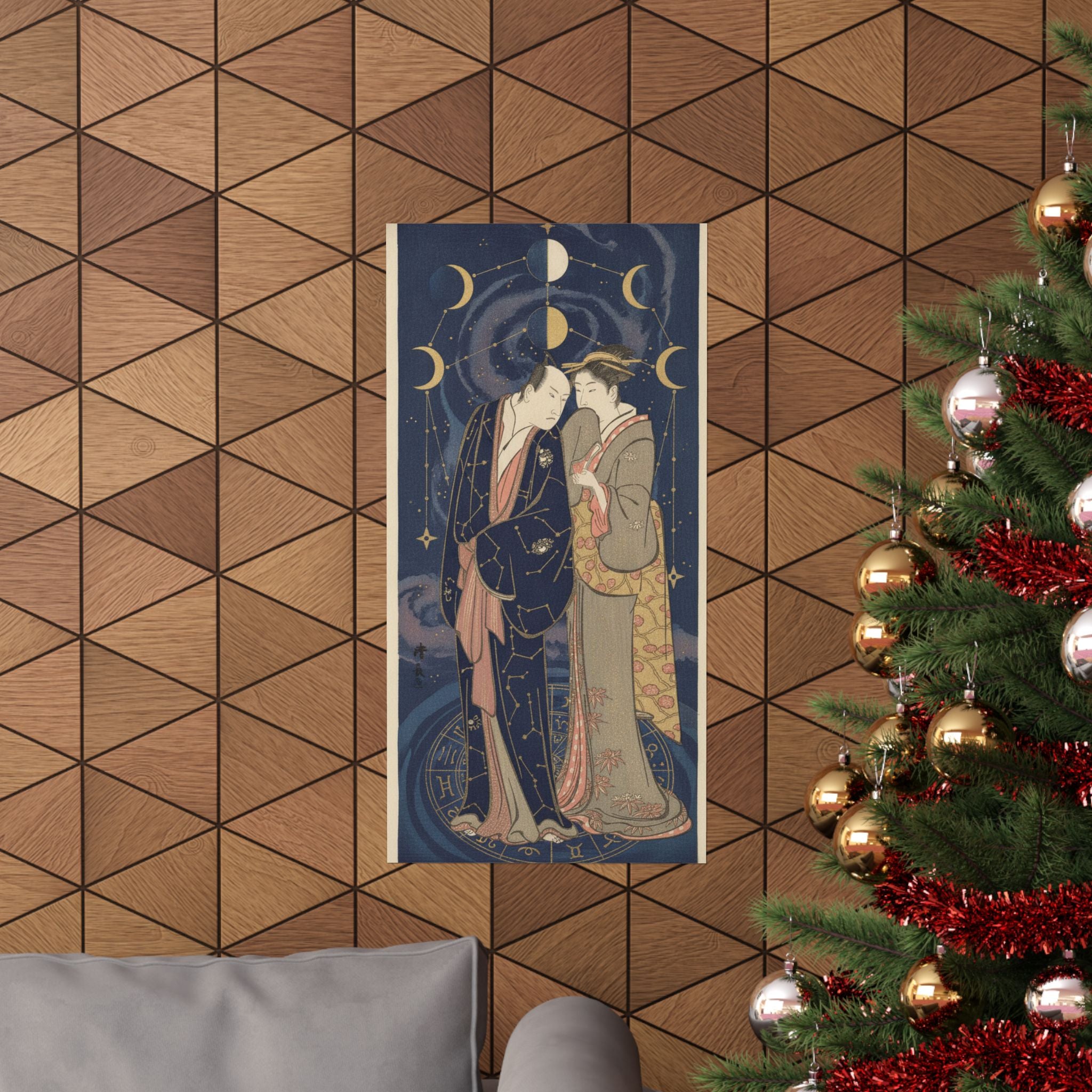 Celestial — Ichikawa Yaozo Iii With A Lady — Matte Poster