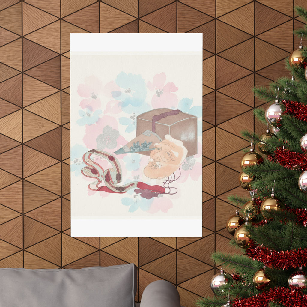 Watercolor — Mask And Other Objects For The Noh Dance — Matte Poster
