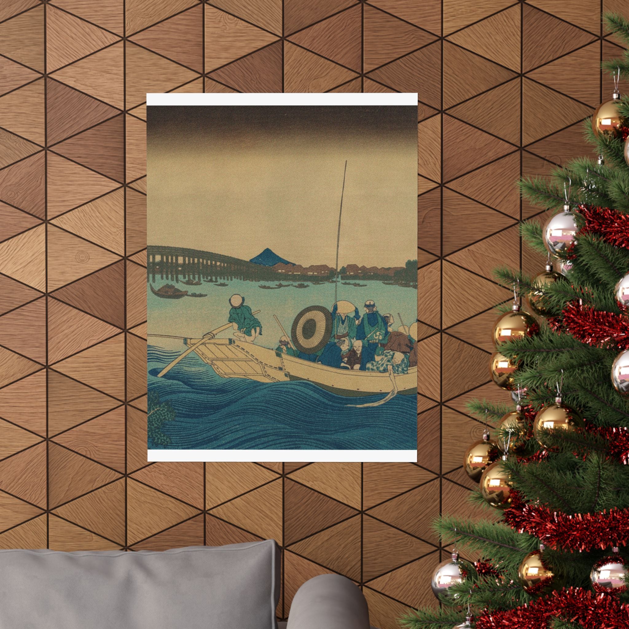 Cinematic — Viewing The Sunset Over Ryōgoku Bridge From The Onmayagashi Embankment (Onmayaga — Matte Poster