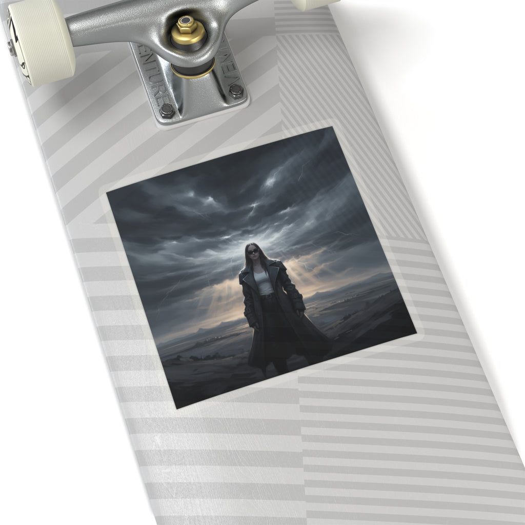 Dramatic Storm — Person — Kiss-Cut Sticker