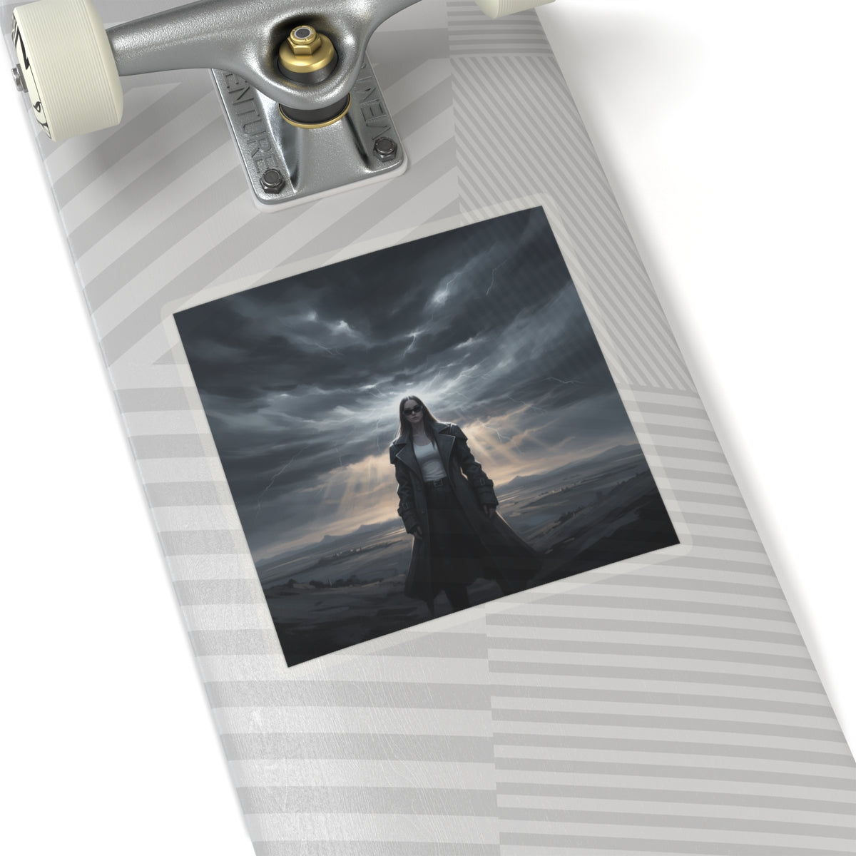 Dramatic Storm — Person — Kiss-Cut Sticker