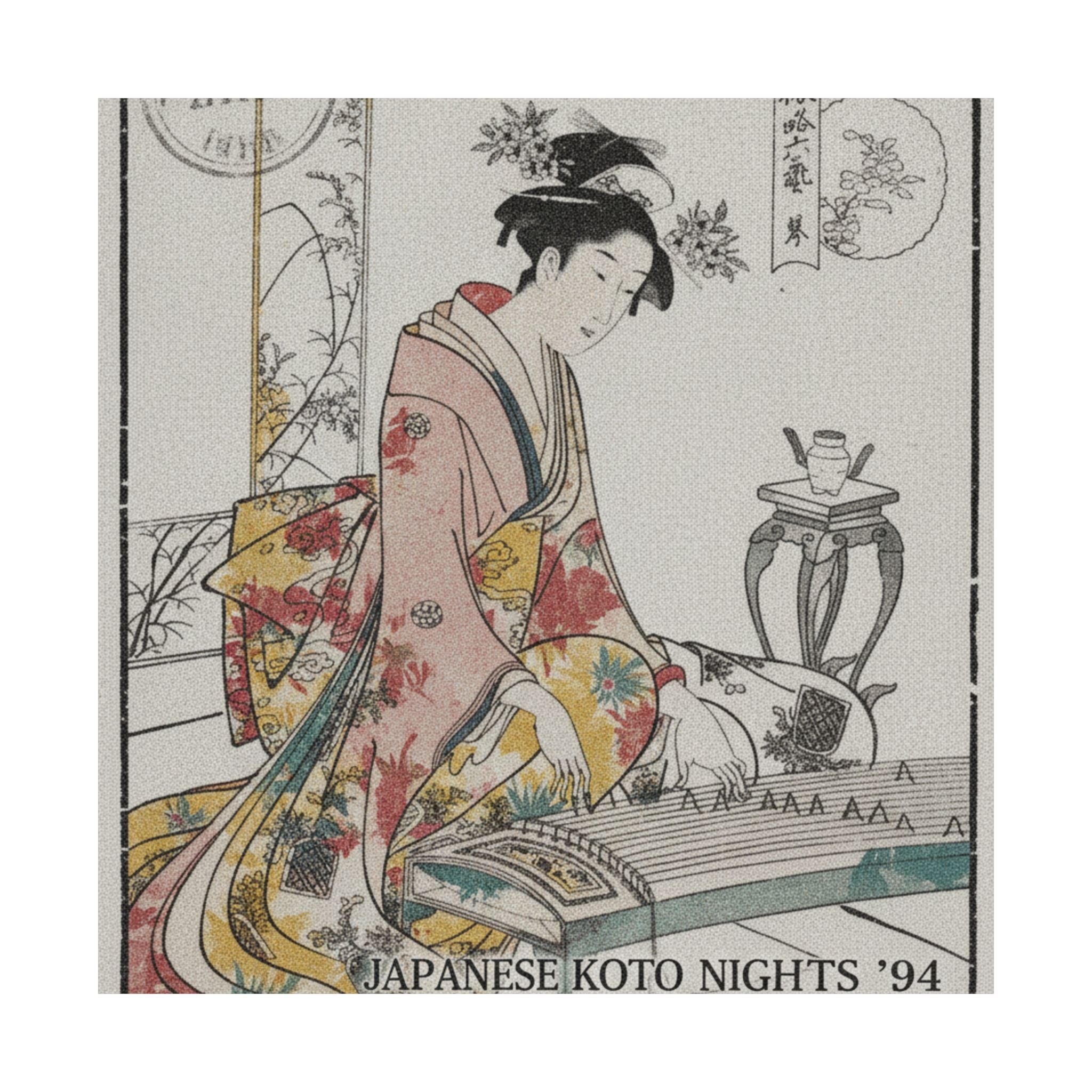 Vintage Bootleg — Young Lady Playing A Musical Instrument — Matte Poster