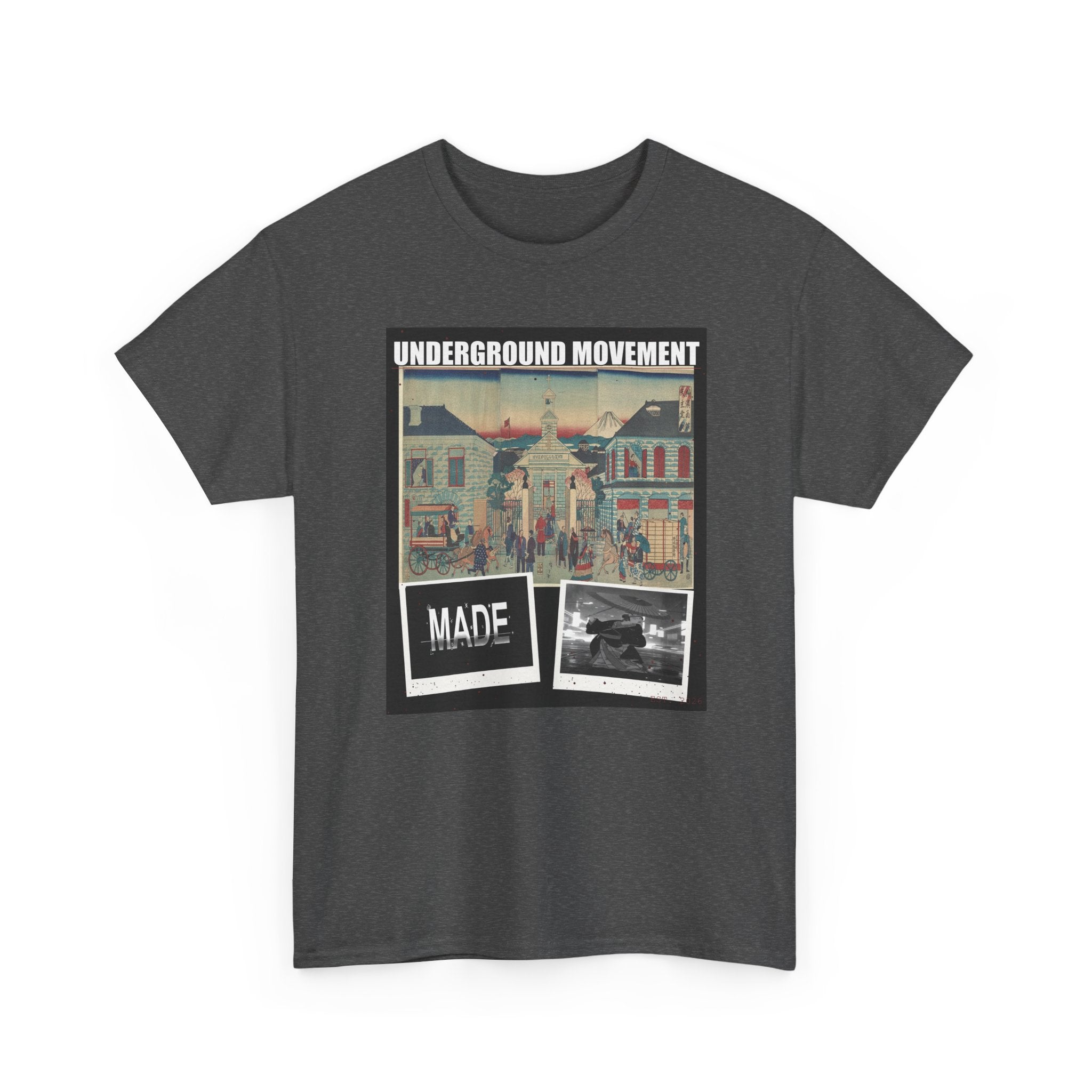 UNDERGROUND MOVEMENT | Illustration Of Foreign Residences And The Catholic Church In Yokohama (Yokohama Collage Tee — Graphic Tee