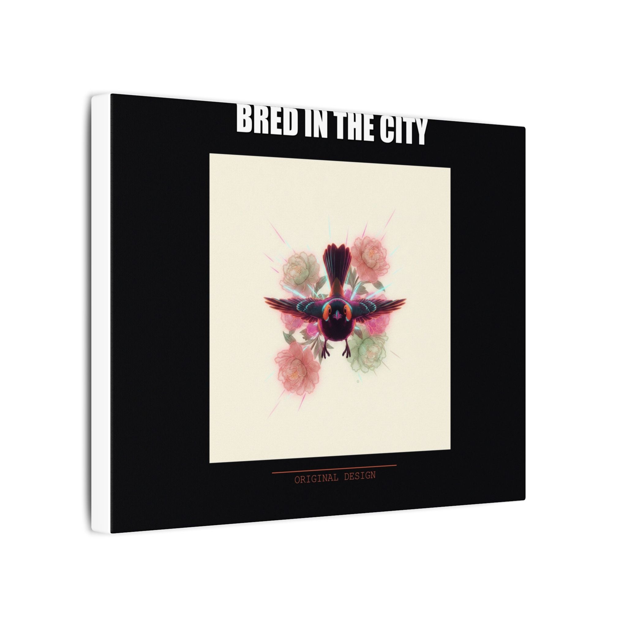 BRED IN THE CITY Flying Bird & Roses Matte Canvas