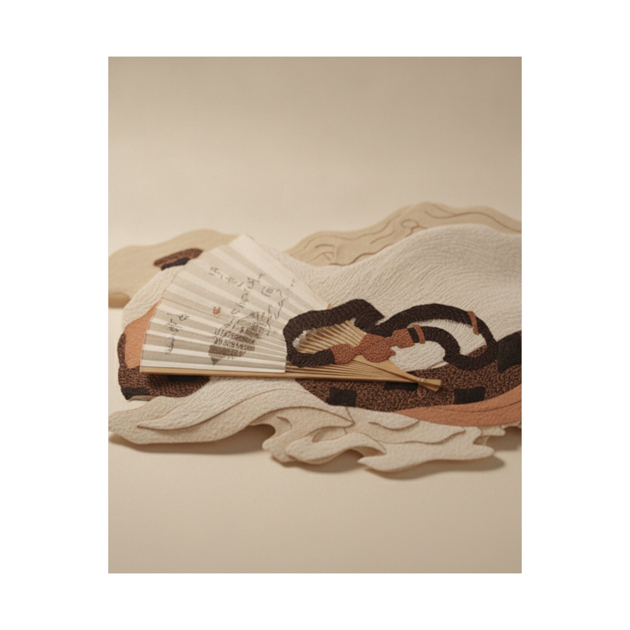 Product Marketing — Belt And Fan On A Piece Of Cloth — Matte Poster