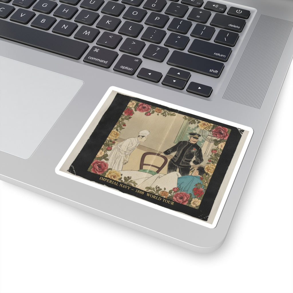 Vintage Bootleg — The Torpedo Officer (Suirai Shikan), Frontispiece Illustration From The Literary — Kiss-Cut Sticker