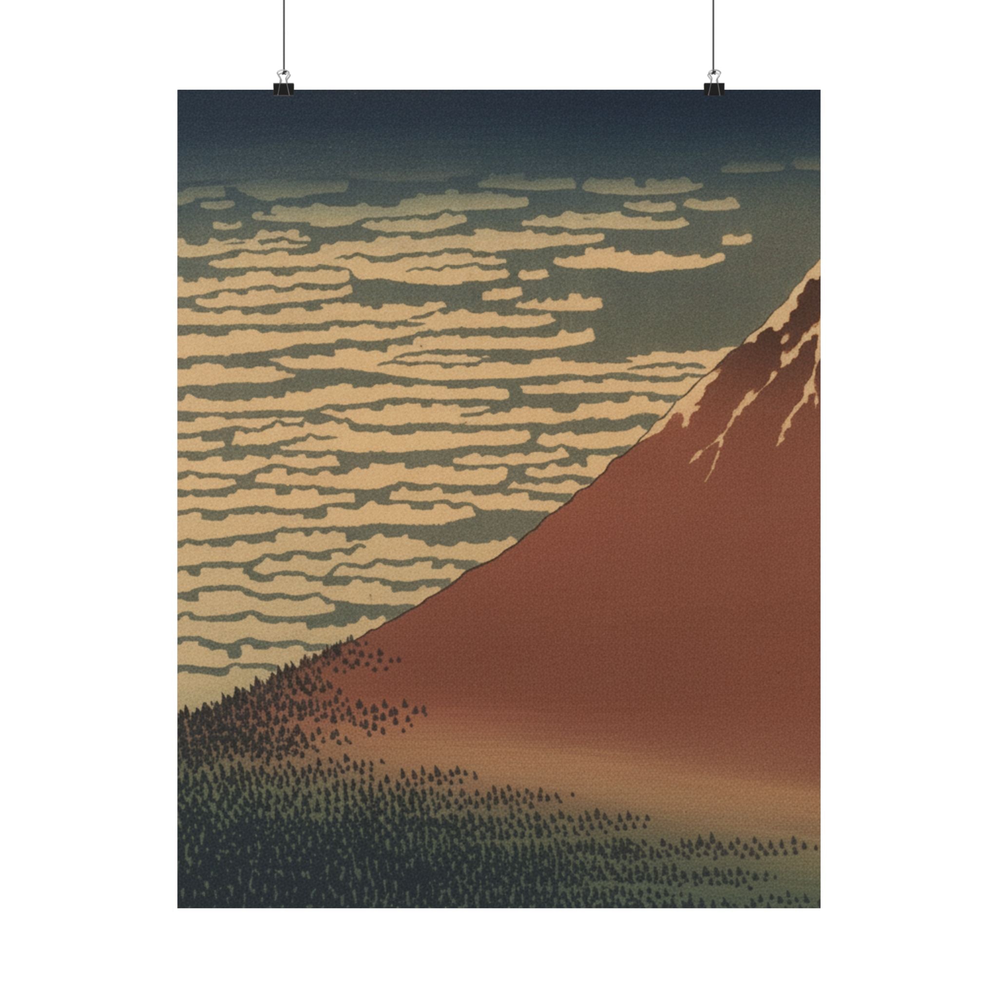 Scenic Nature — South Wind, Clear Sky (Gaifū Kaisei), Also Known As Red Fuji, From The Series Th — Matte Poster