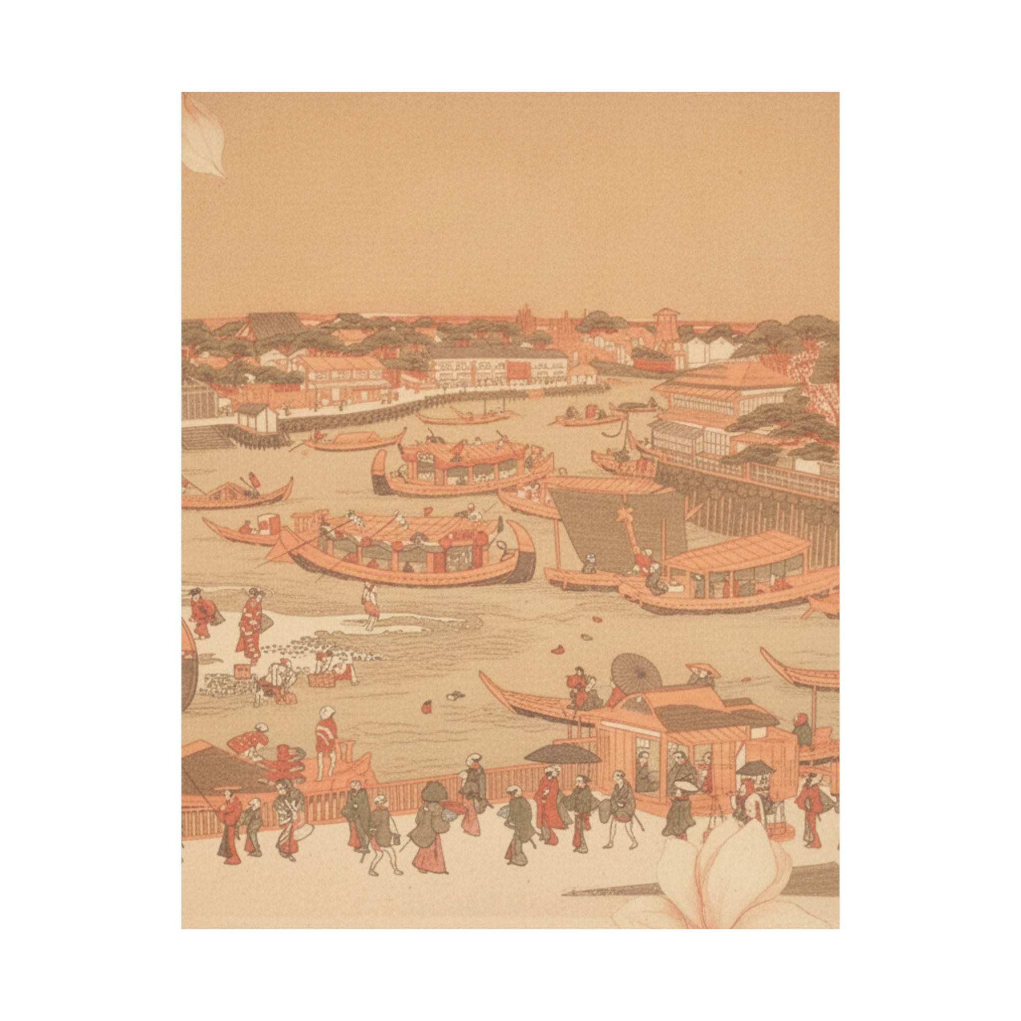 Southern Sunset — New Great Bridge At Naka Zu In Edo — Matte Poster