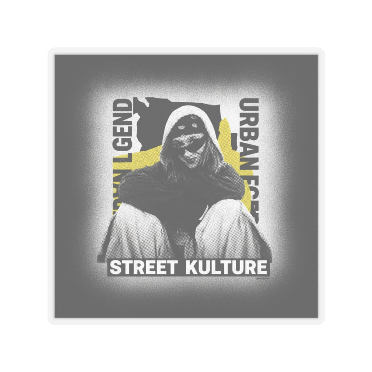 Streetwear Collage — Person — Kiss-Cut Sticker