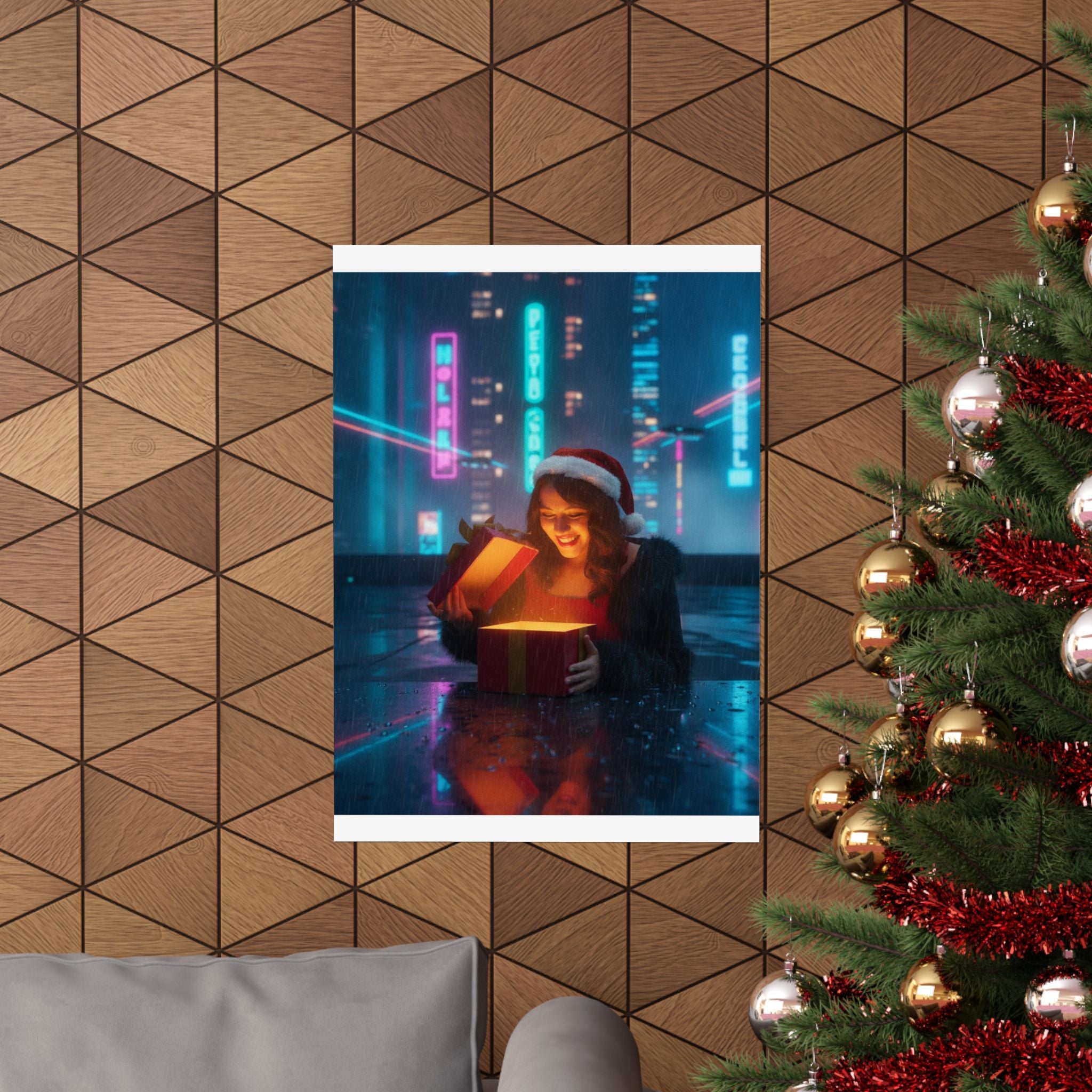 Neon Noir — Person — Matte Poster