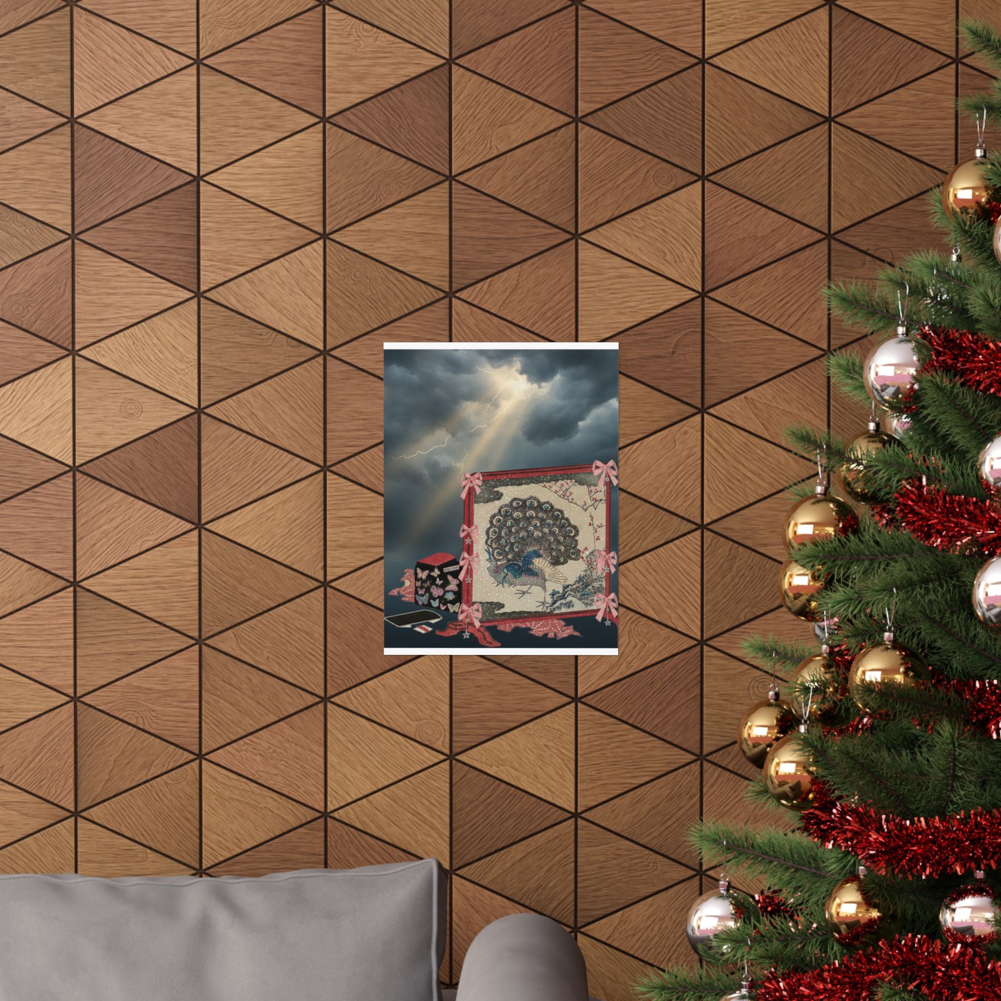 Dramatic Storm — Screen And Lady'S Work-Box — Matte Poster