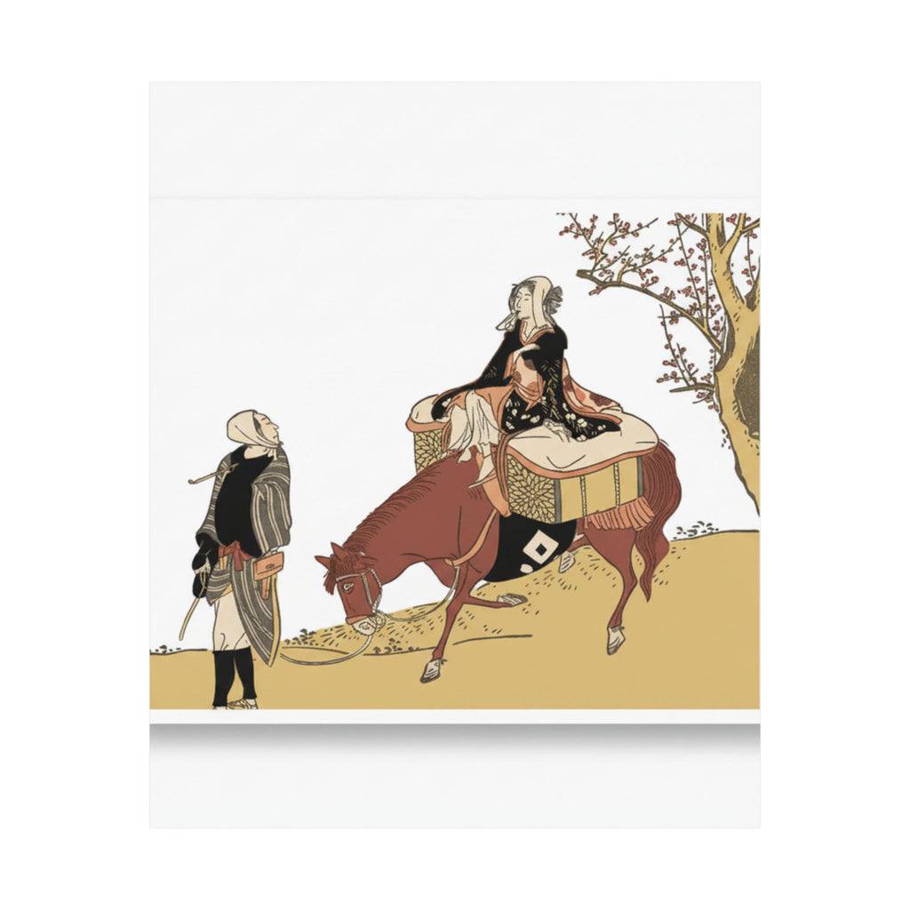 Ecommerce Main — Version Of Legend Of Michizane: Woman Riding Ox Which A Man Is Leading — Matte Poster