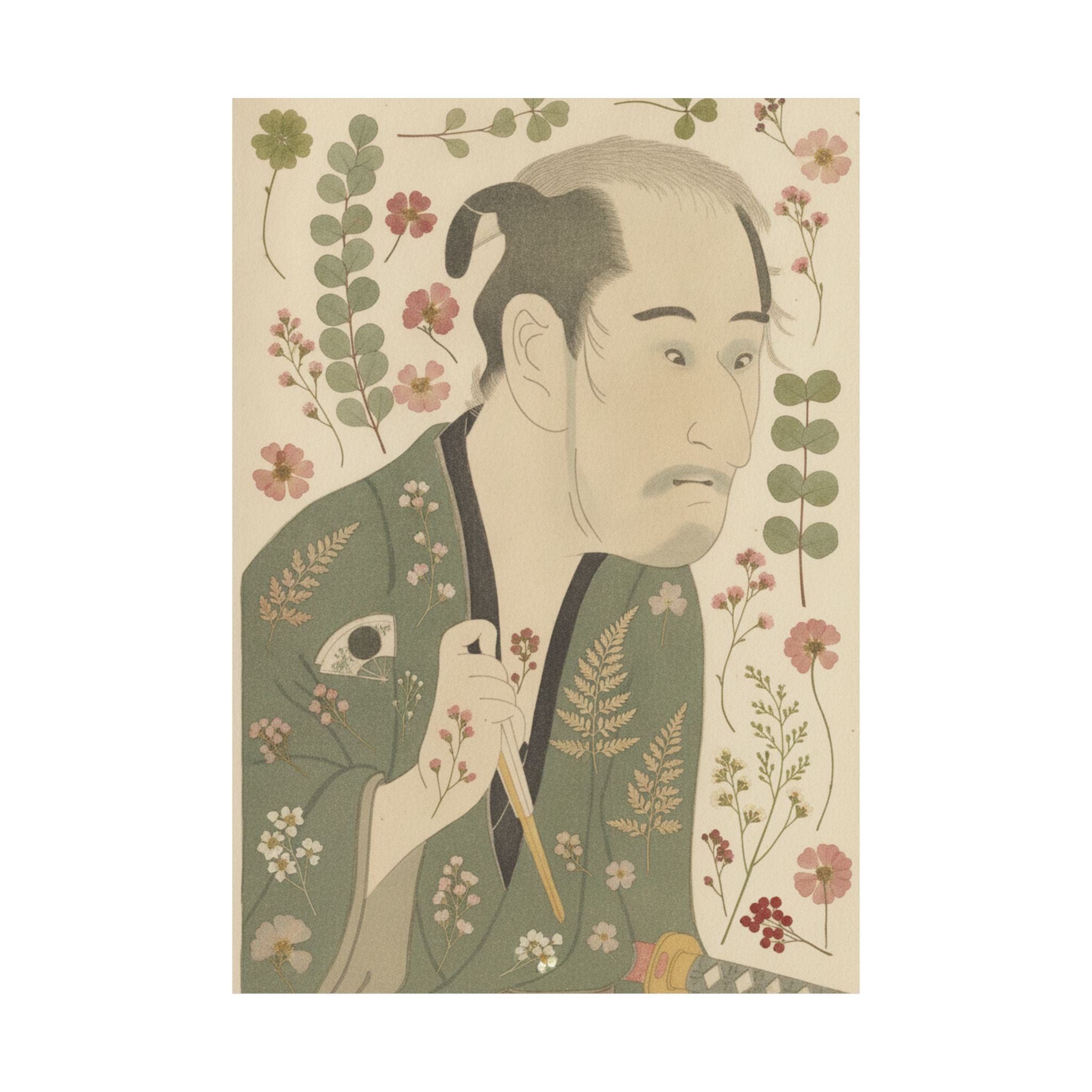 Botanical — The Actor Onoye Matsusuke As A Ronin — Matte Poster