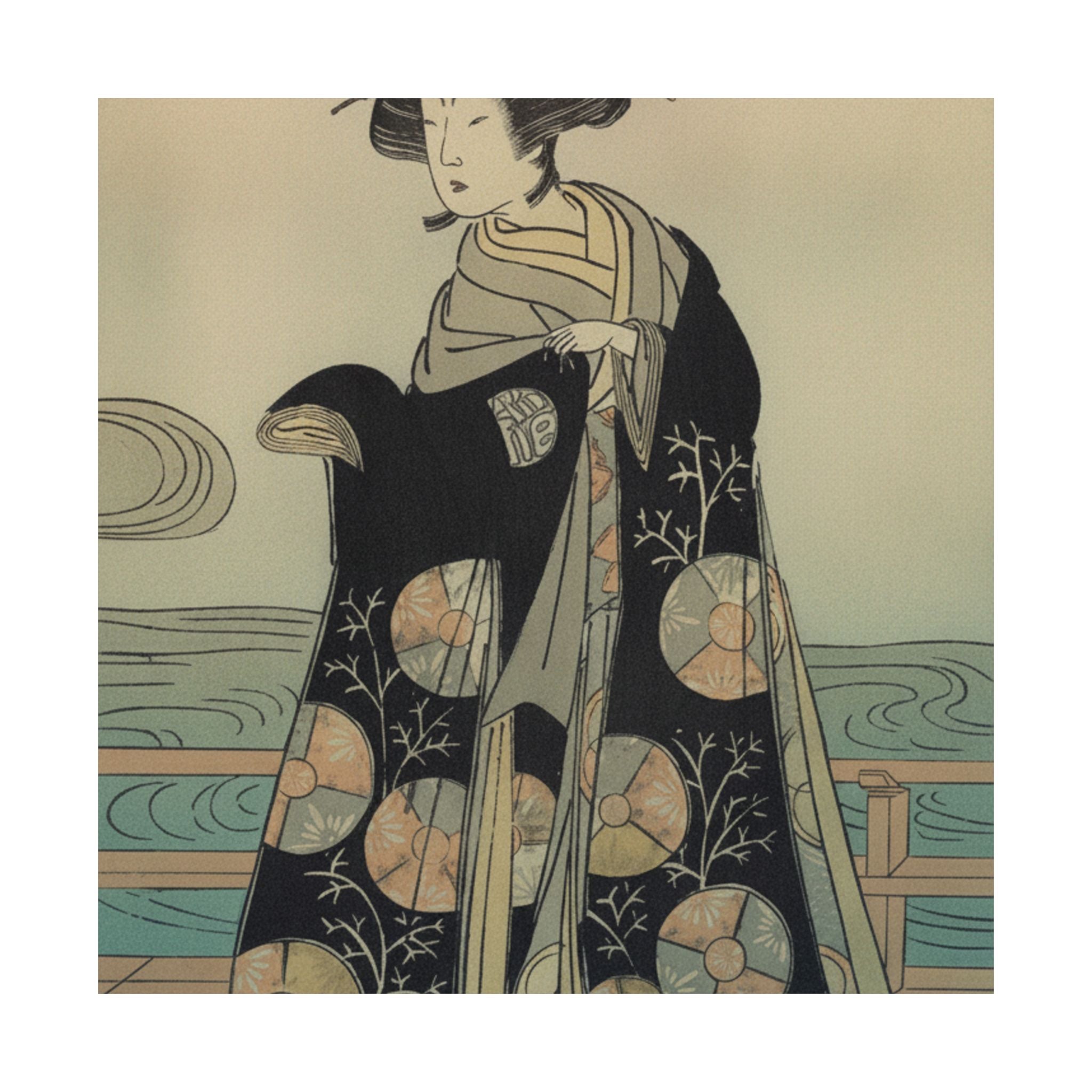 Affirmation — Yoshizawa Iroha As A Woman Standing On The Engawa Of A House By A River — Matte Poster