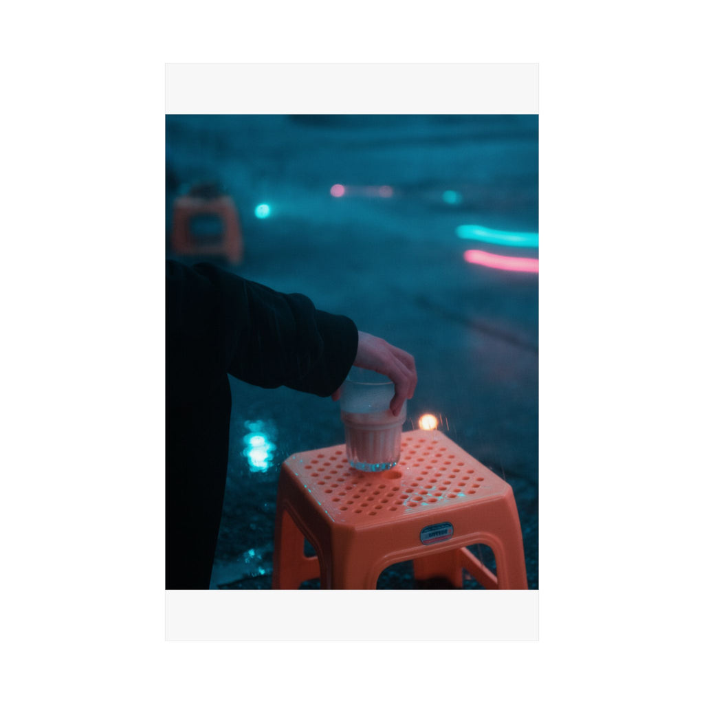 Neon Noir — Person — Matte Poster