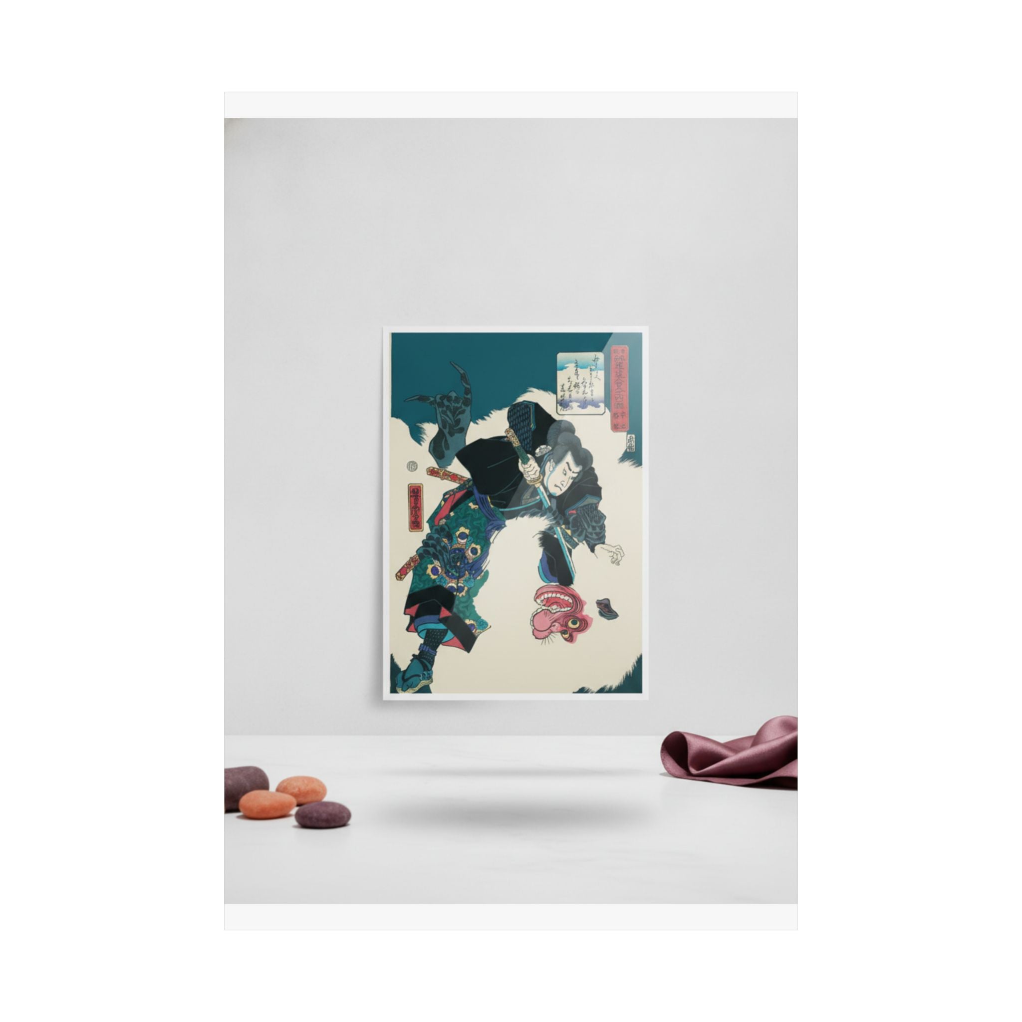 Product Marketing — The Warrior Slaying The Giant White Hihi — Matte Poster