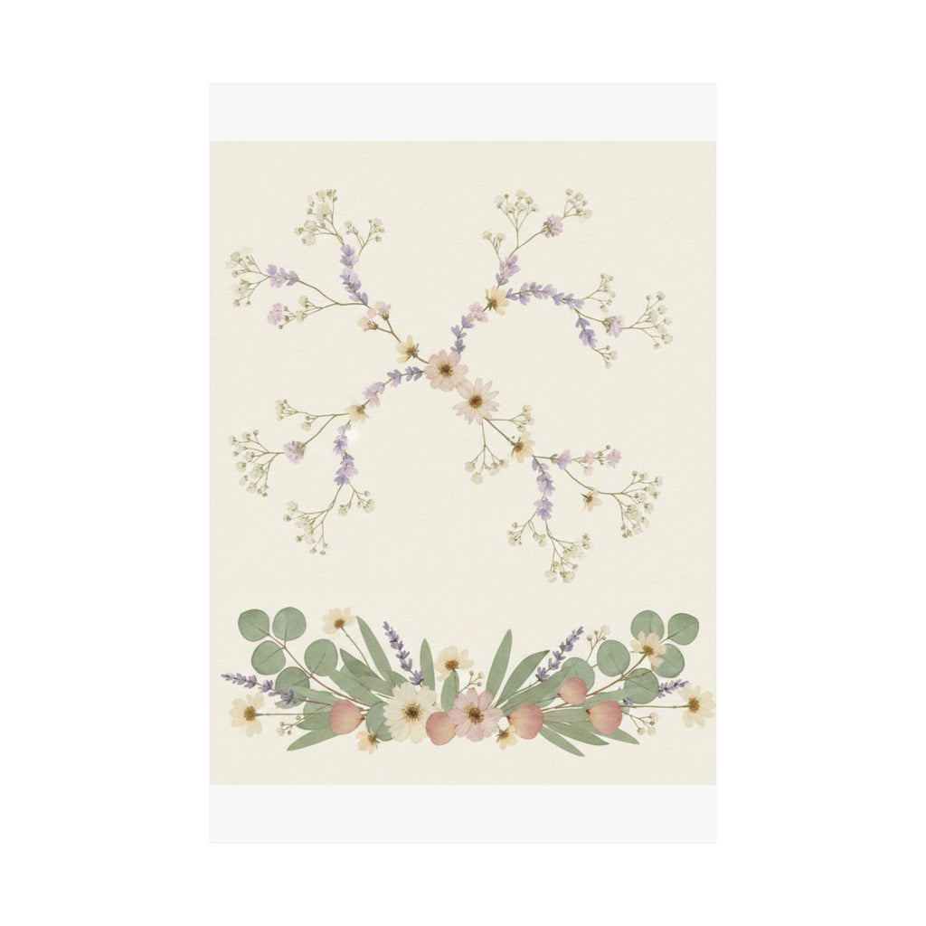 Pressed Lavender & Eucalyptus Garland Matte Poster
