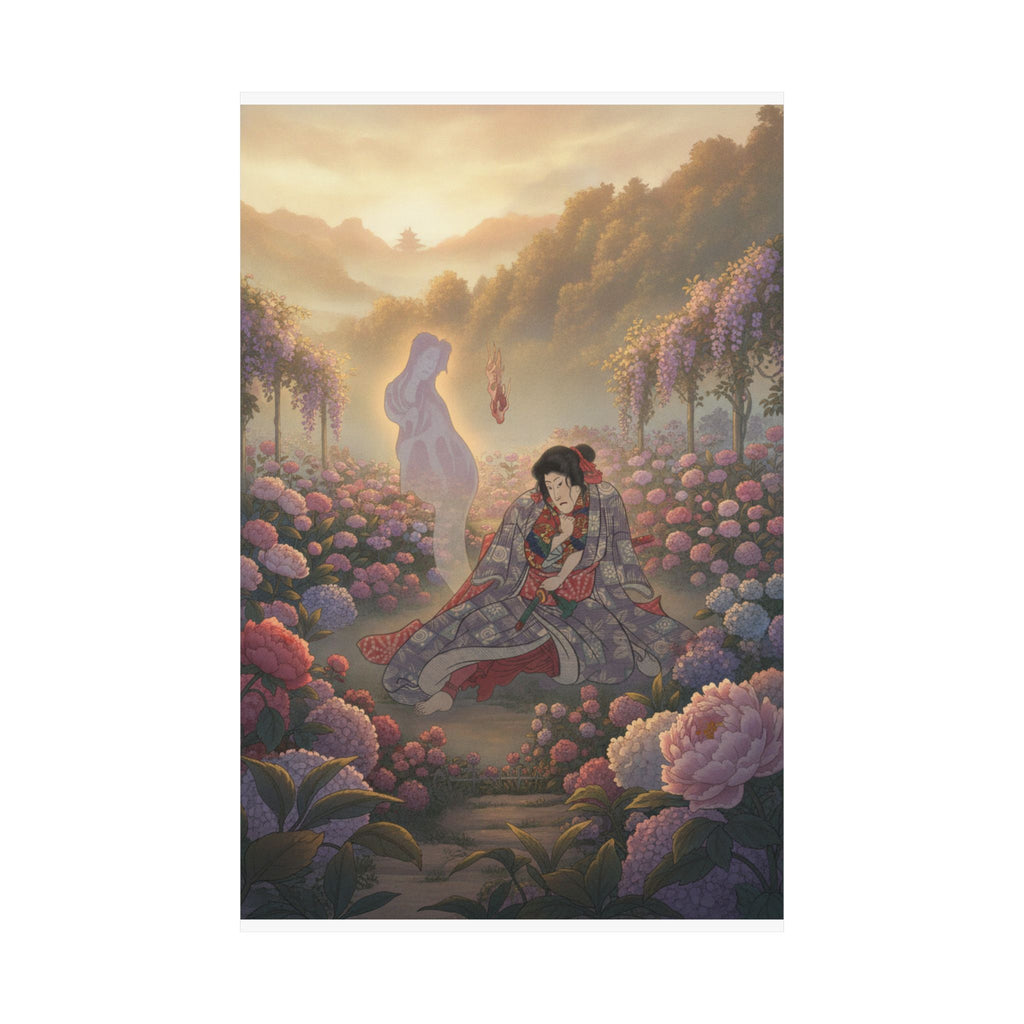 Scenic Nature — Toriyama Akinari Terutada With Ghost; (The Lavender Chapter) — Matte Poster