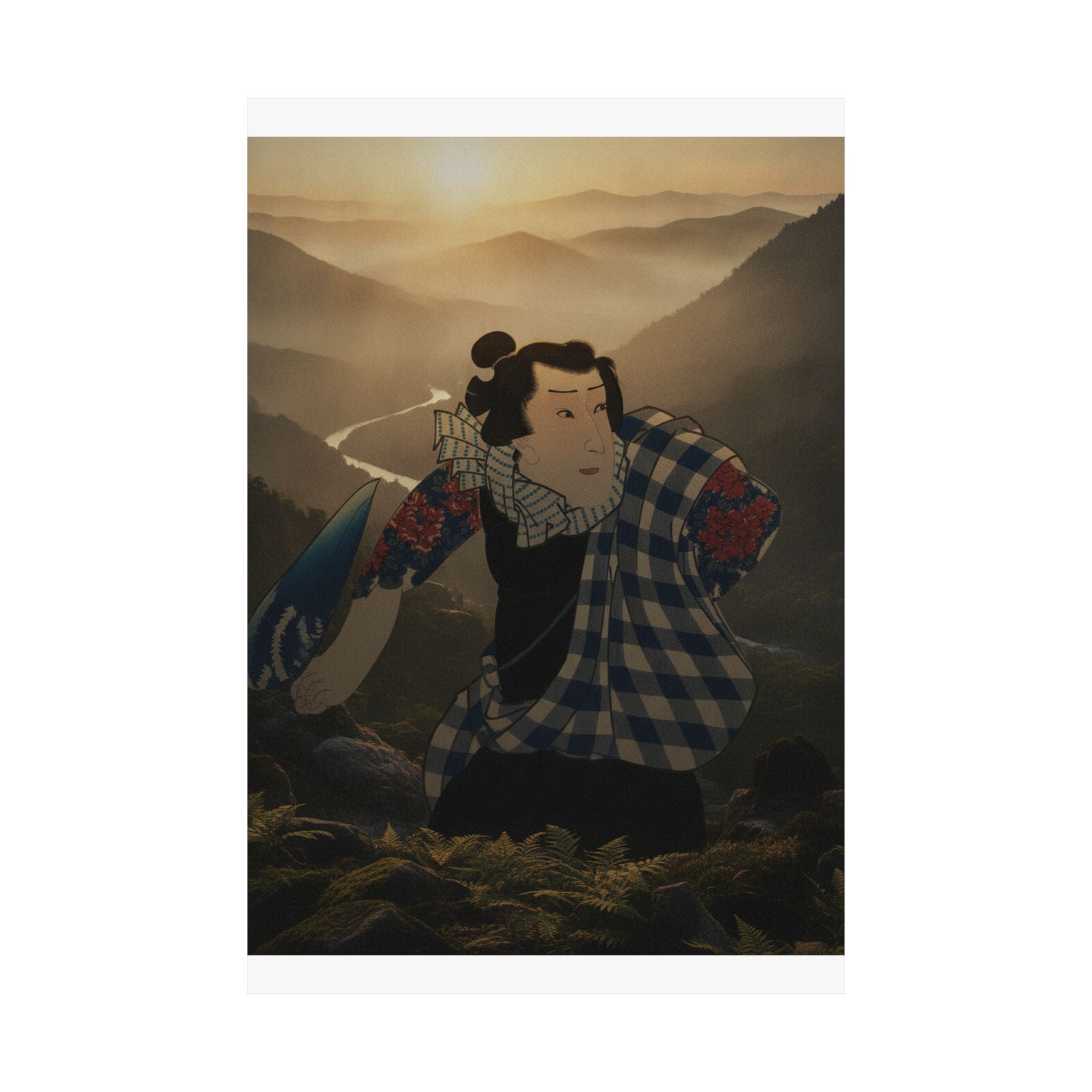 Scenic Nature — Ichimura Takenojō V As Yukanba Kozō Kichiza, From A Modern Water Margin (Kinsei  — Matte Poster